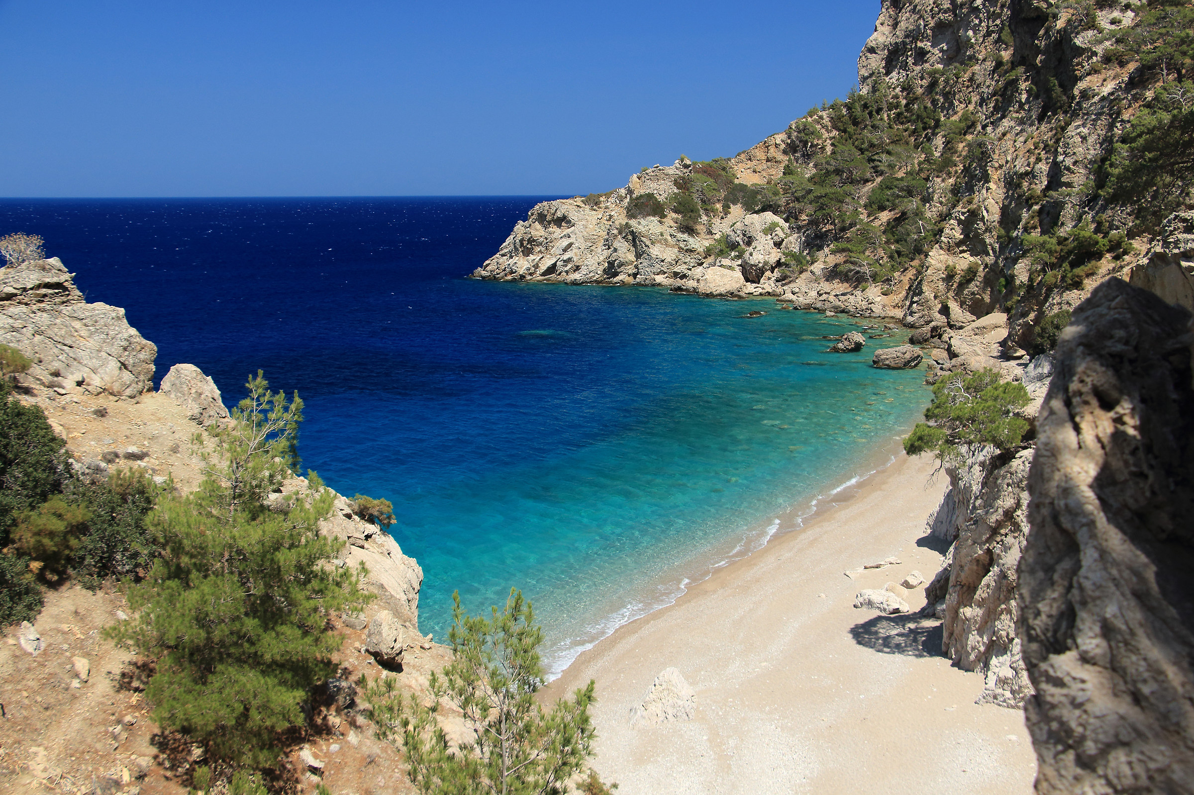 beach between the rocks