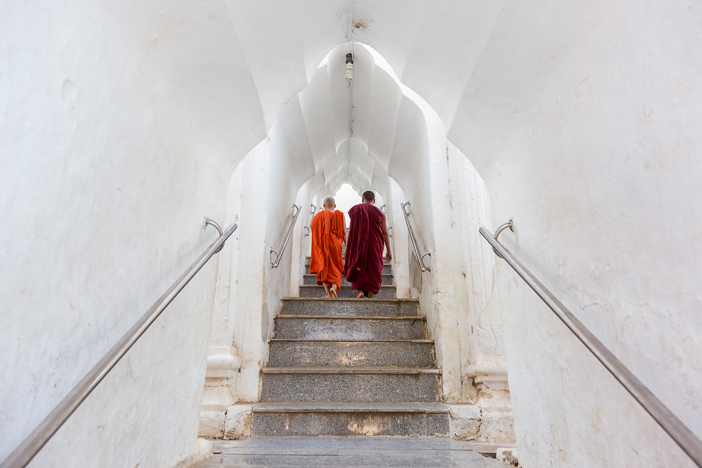 Monks at the Mingun Pagoda Hsinbyume