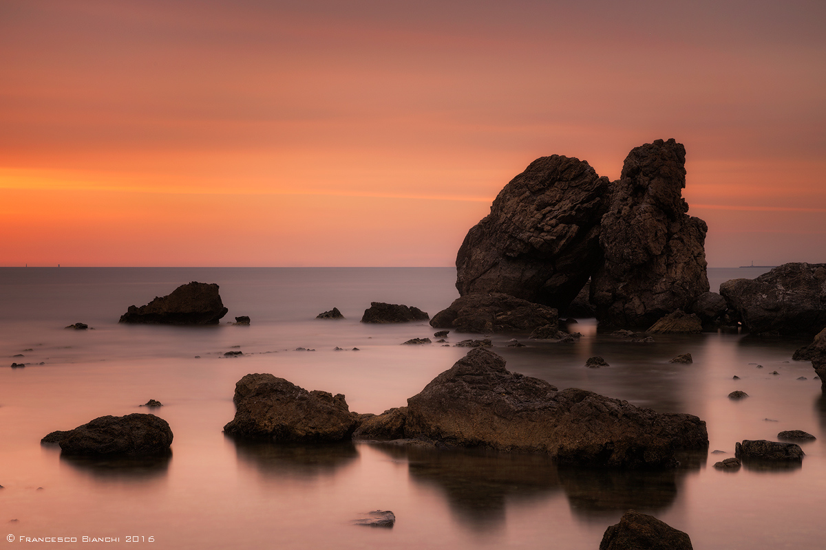 A sunset in Antignano