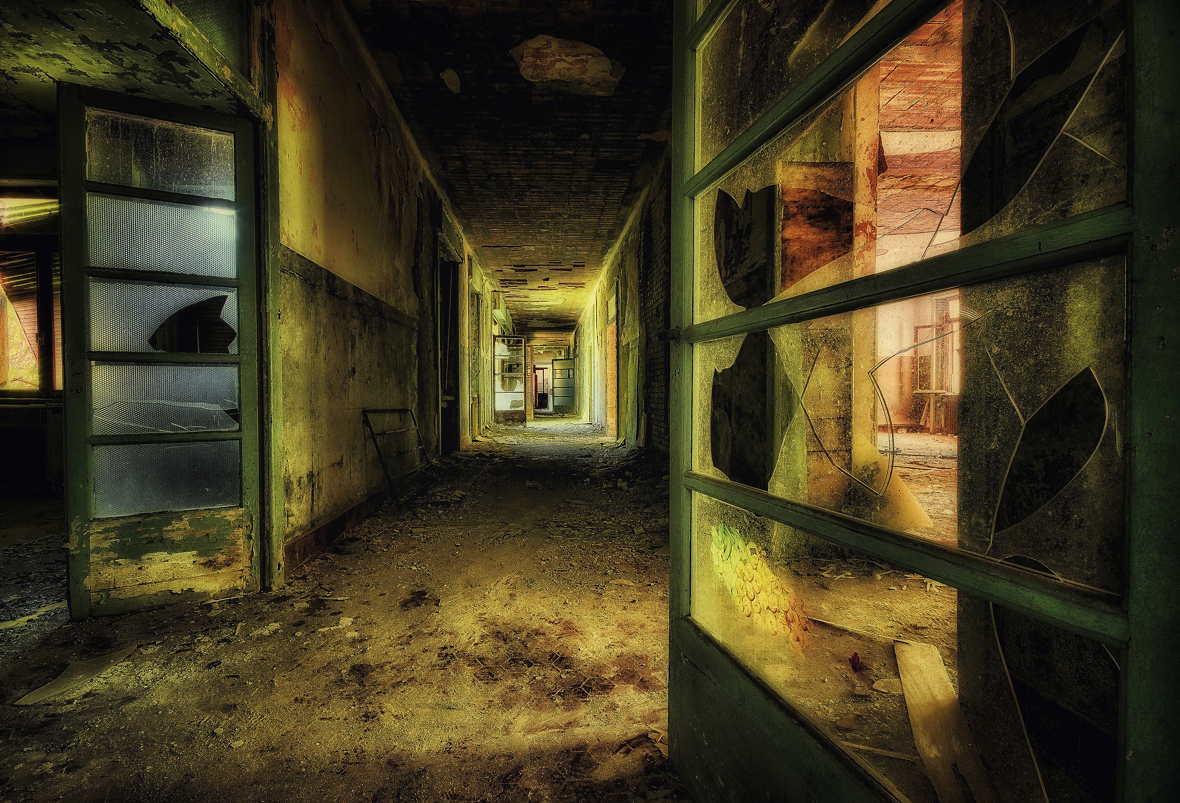 The corridor of preventorium abandoned ...