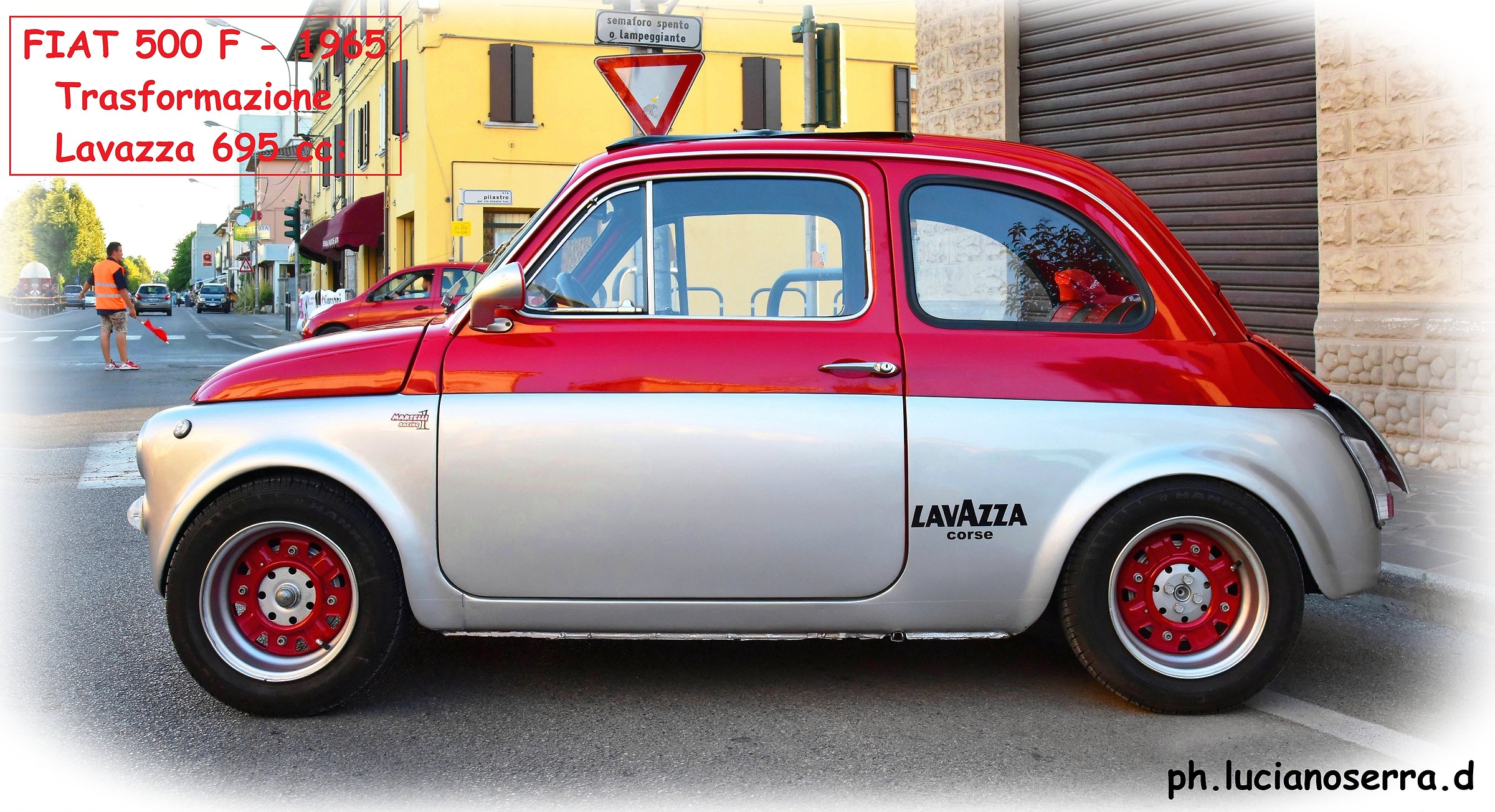 Fiat 500 F - 1965 transformation Lavazza 695 cc.