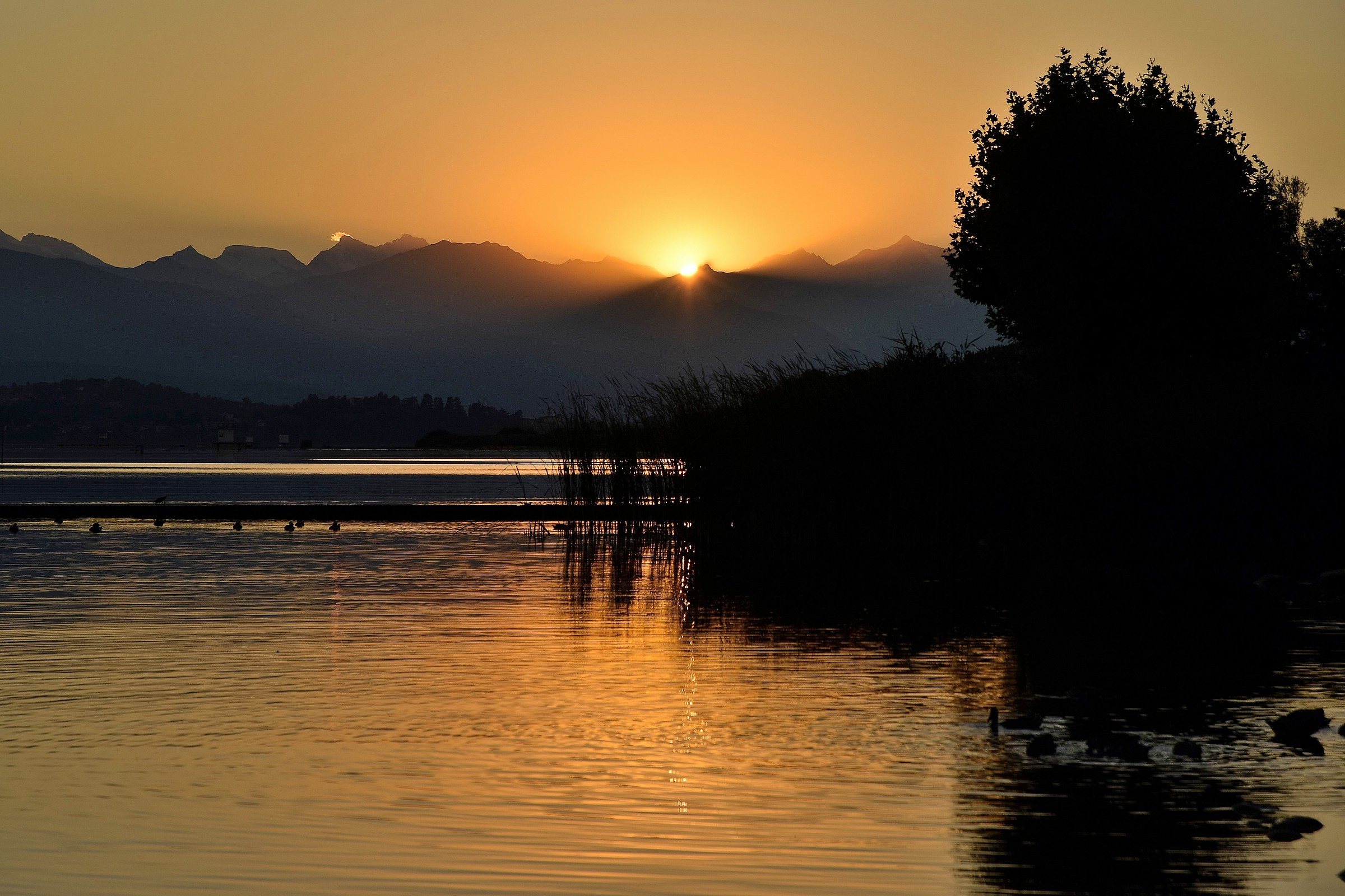 tramonto sul Monte Rosa
