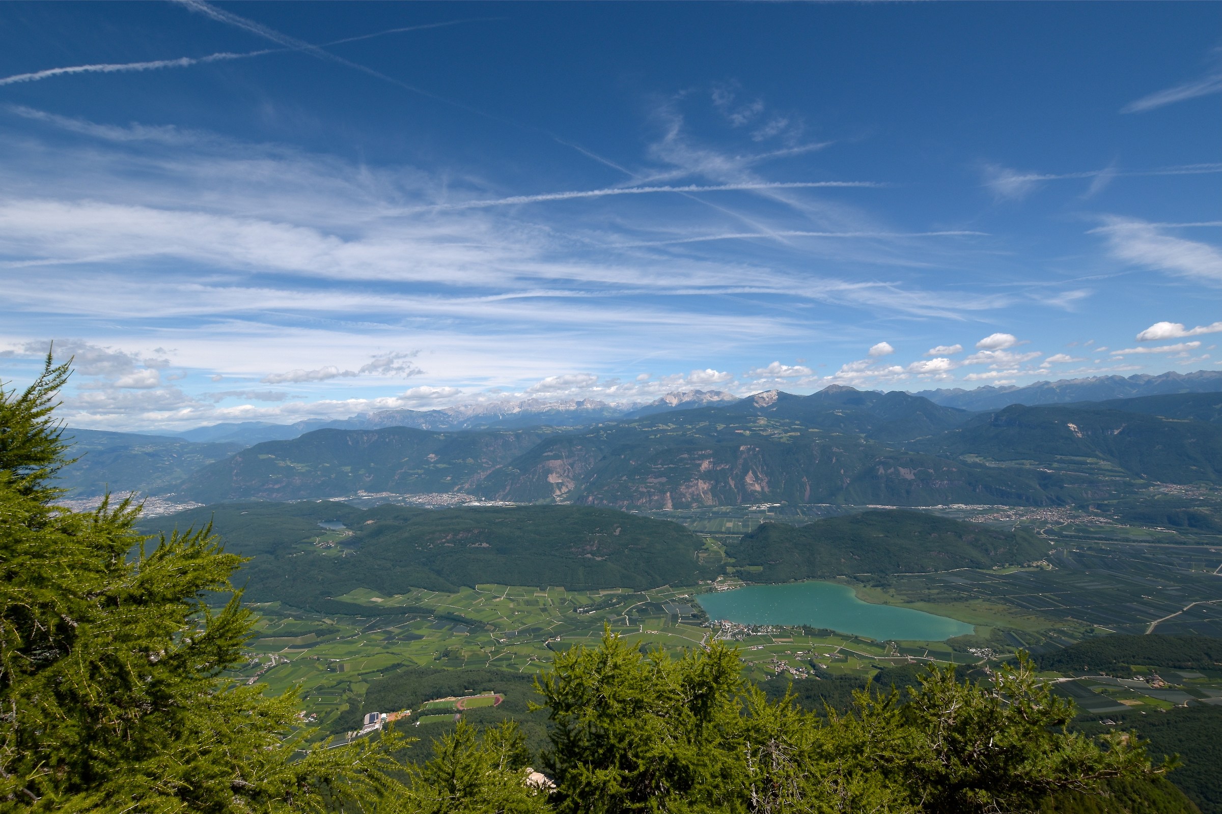 Lake Caldaro seen from Monte Roen