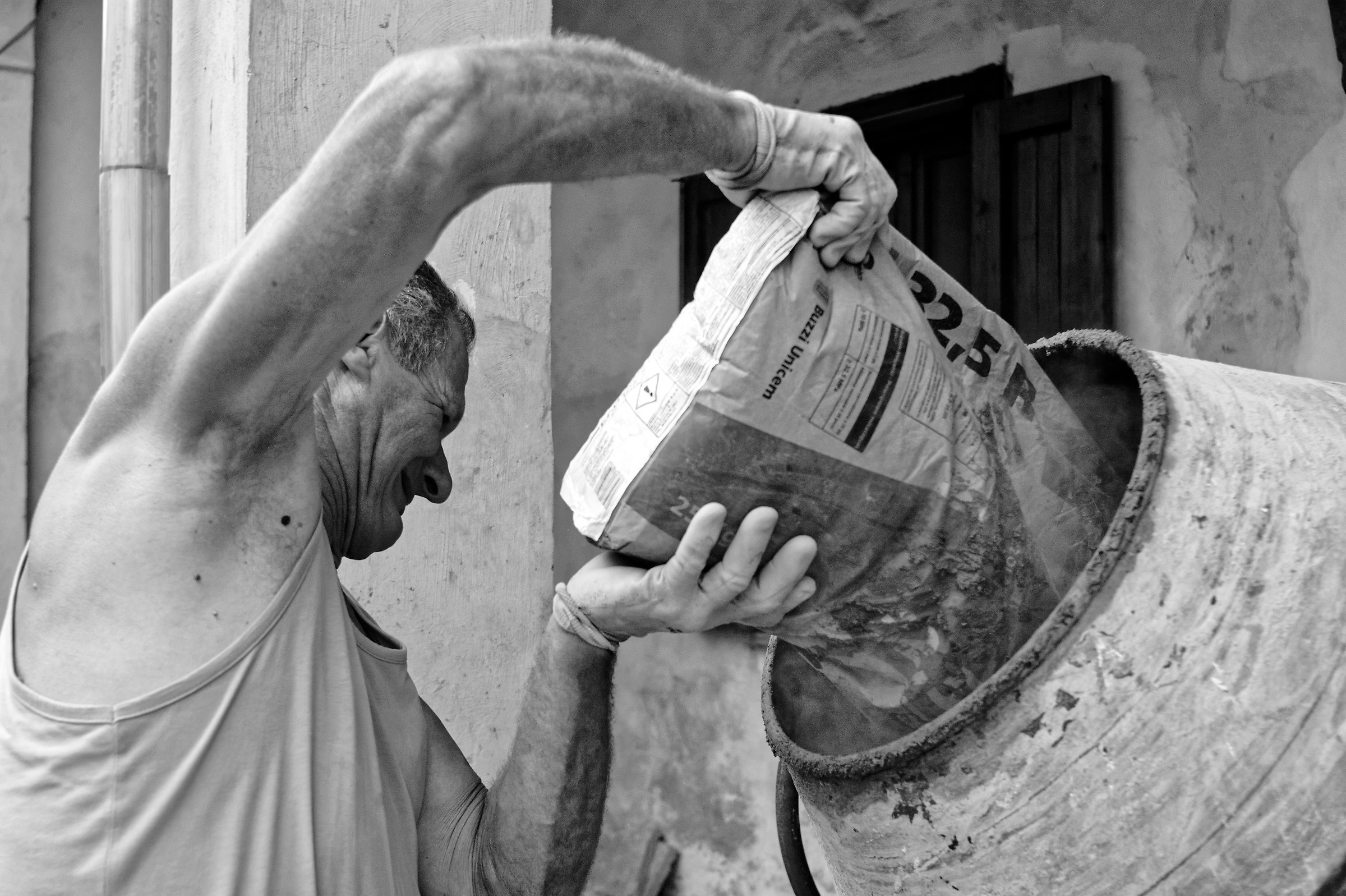 Dad carpenter at work
