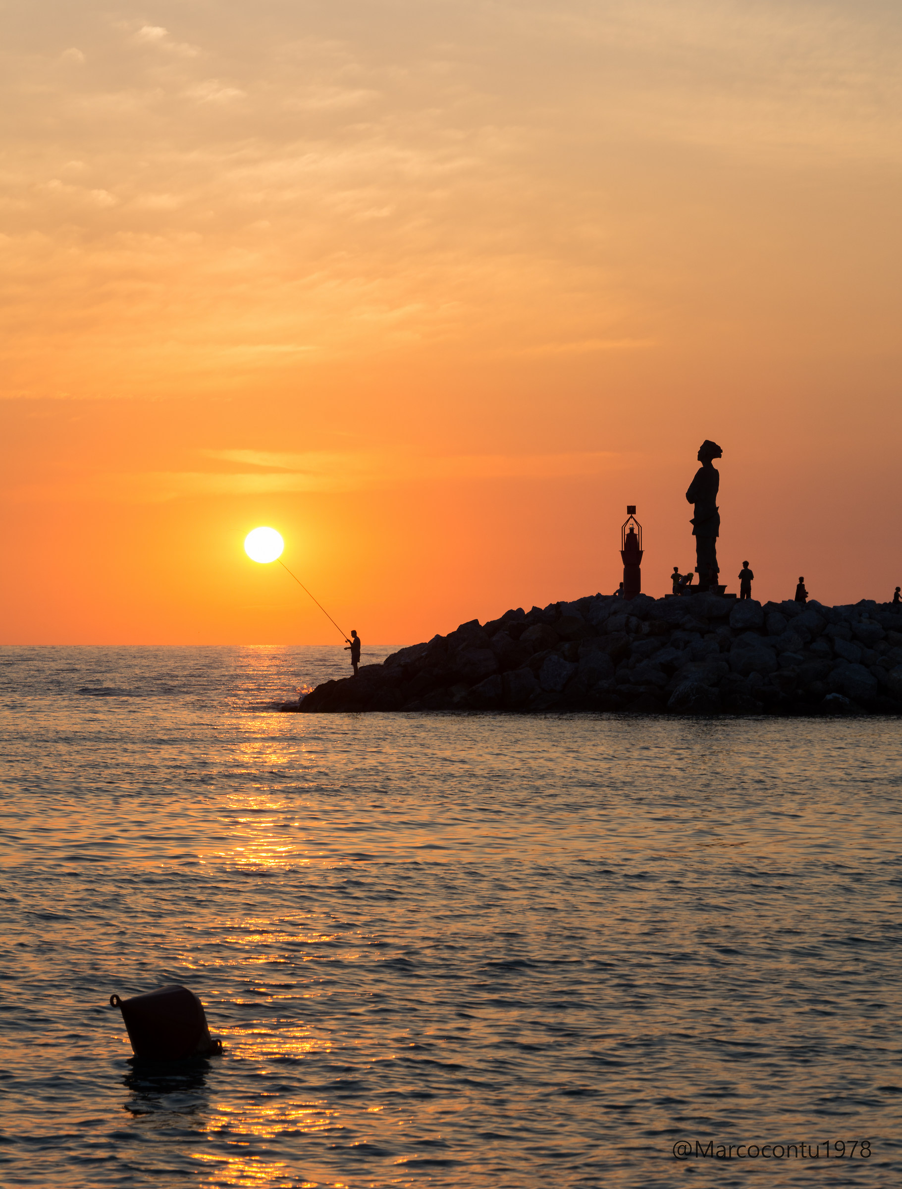 Fishing observed, the last of the evening light