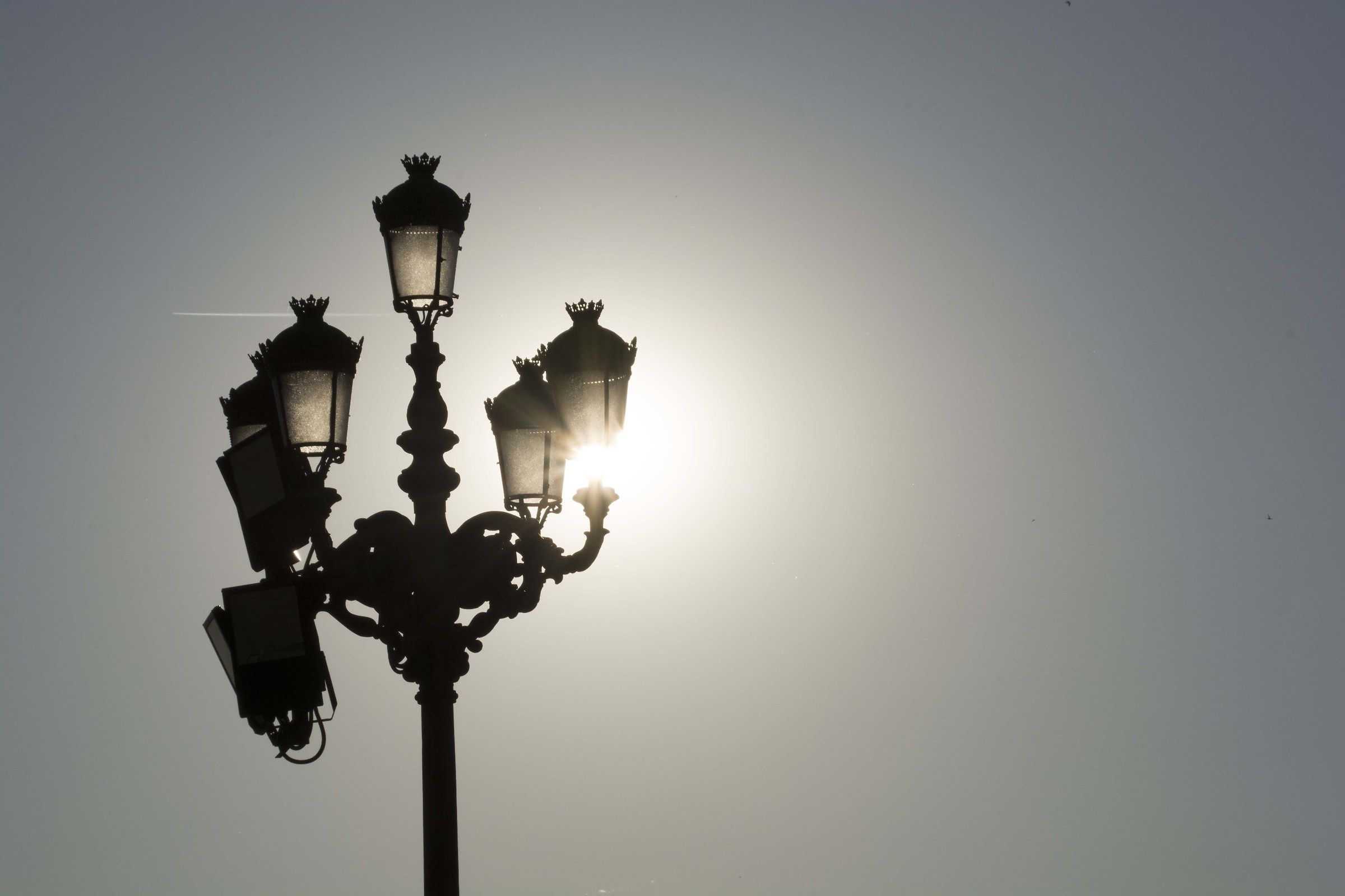 Lamppost in natural light