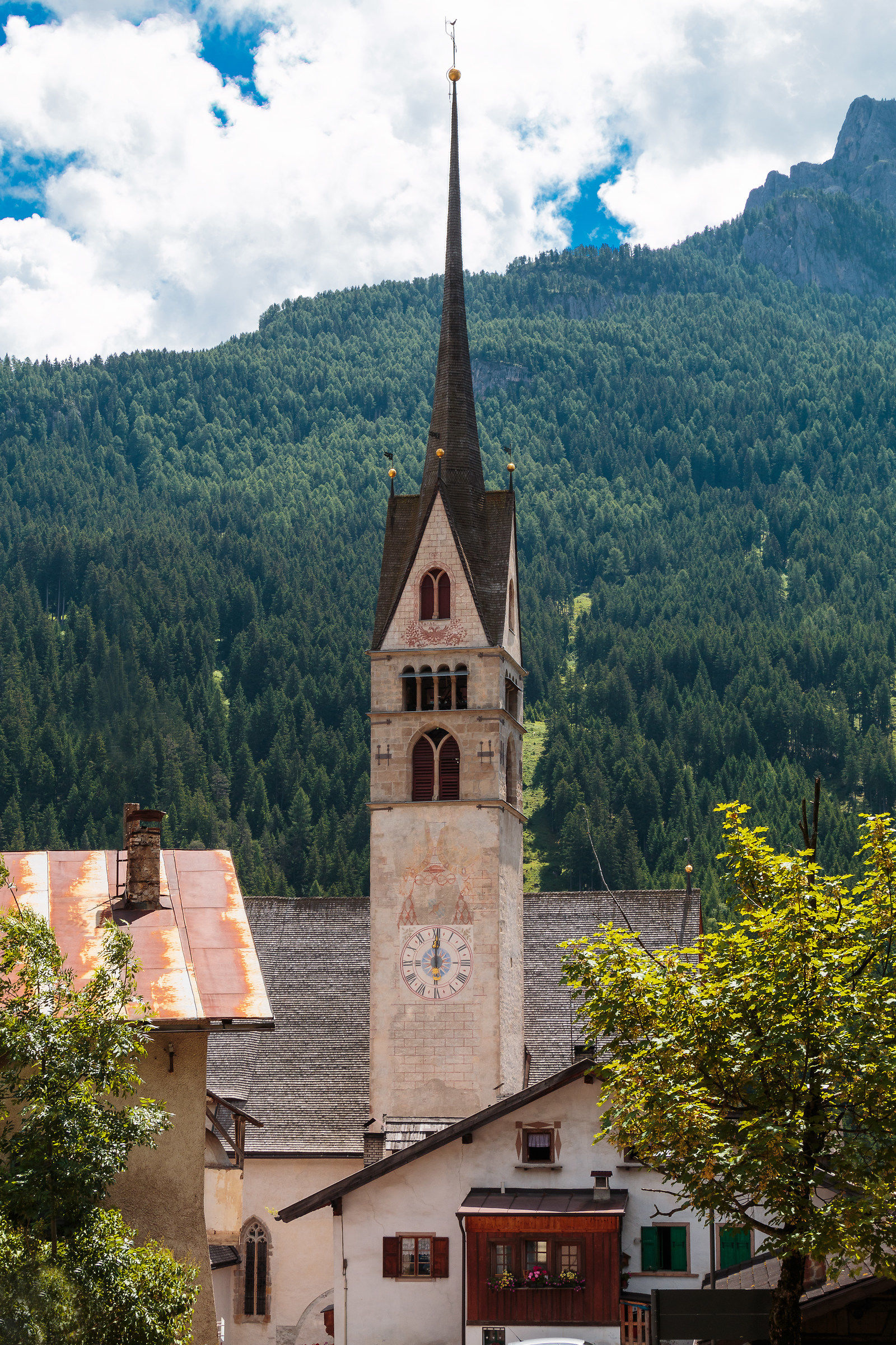The "Bel San Giovanni di Fassa." The Campanile.