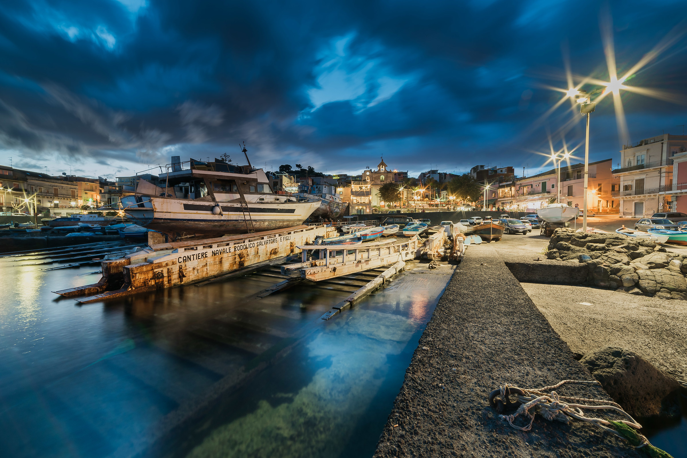 Blue hour in Acitrezza