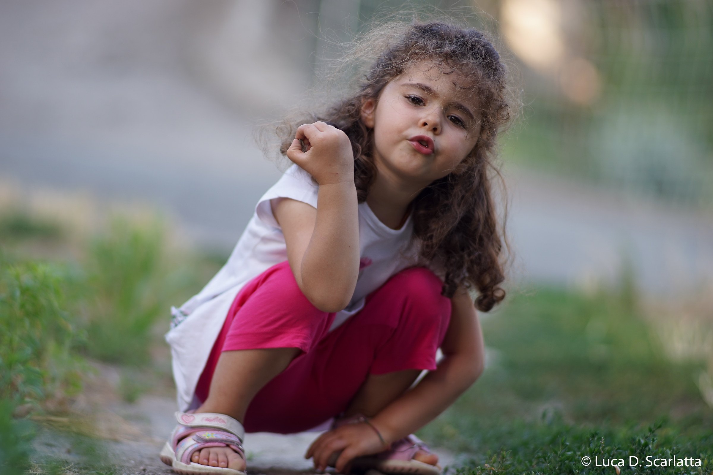 Just picture Dad! If you do not stop I throw the stone!