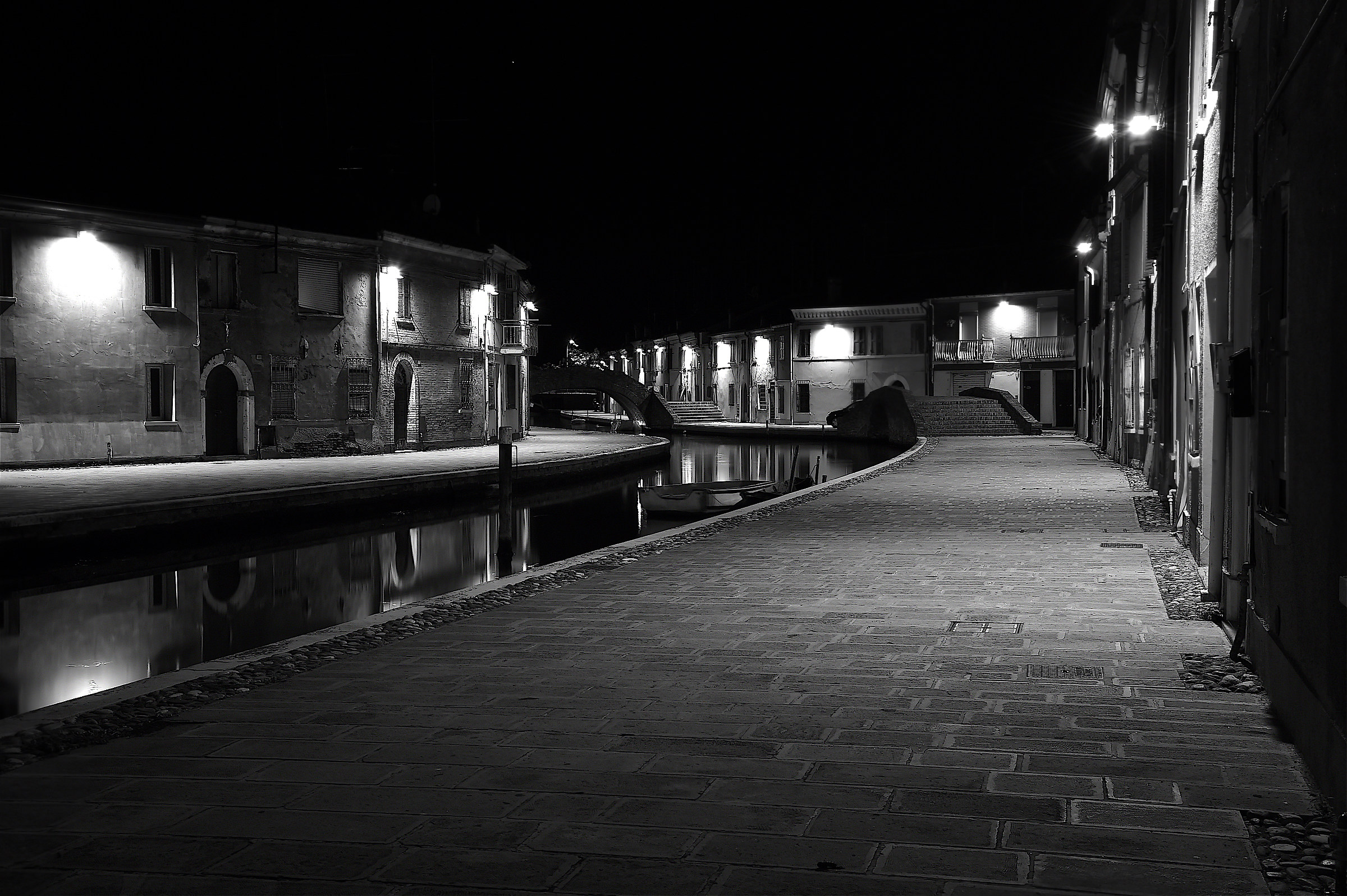 White and black night