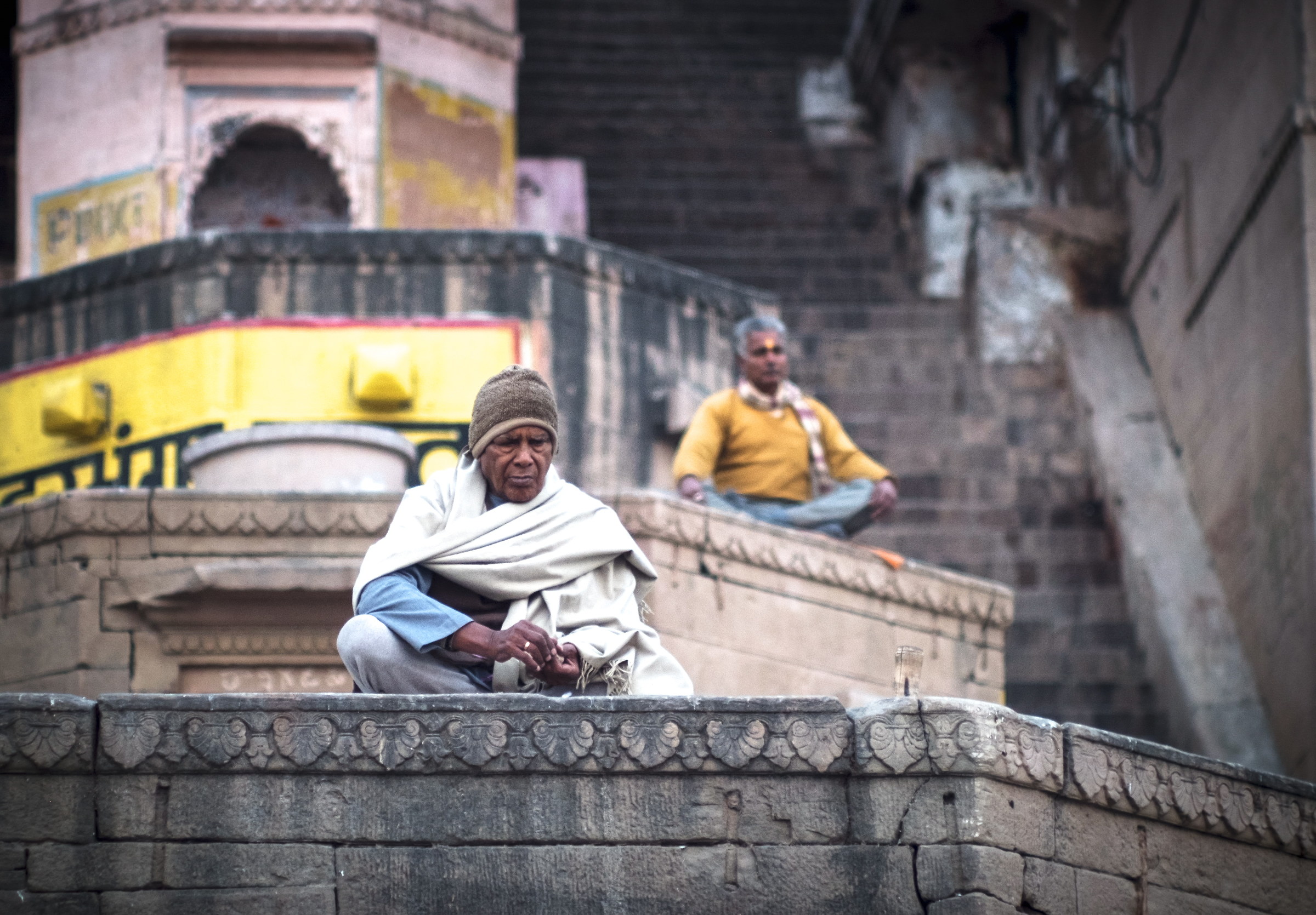 praying on the Ganges
