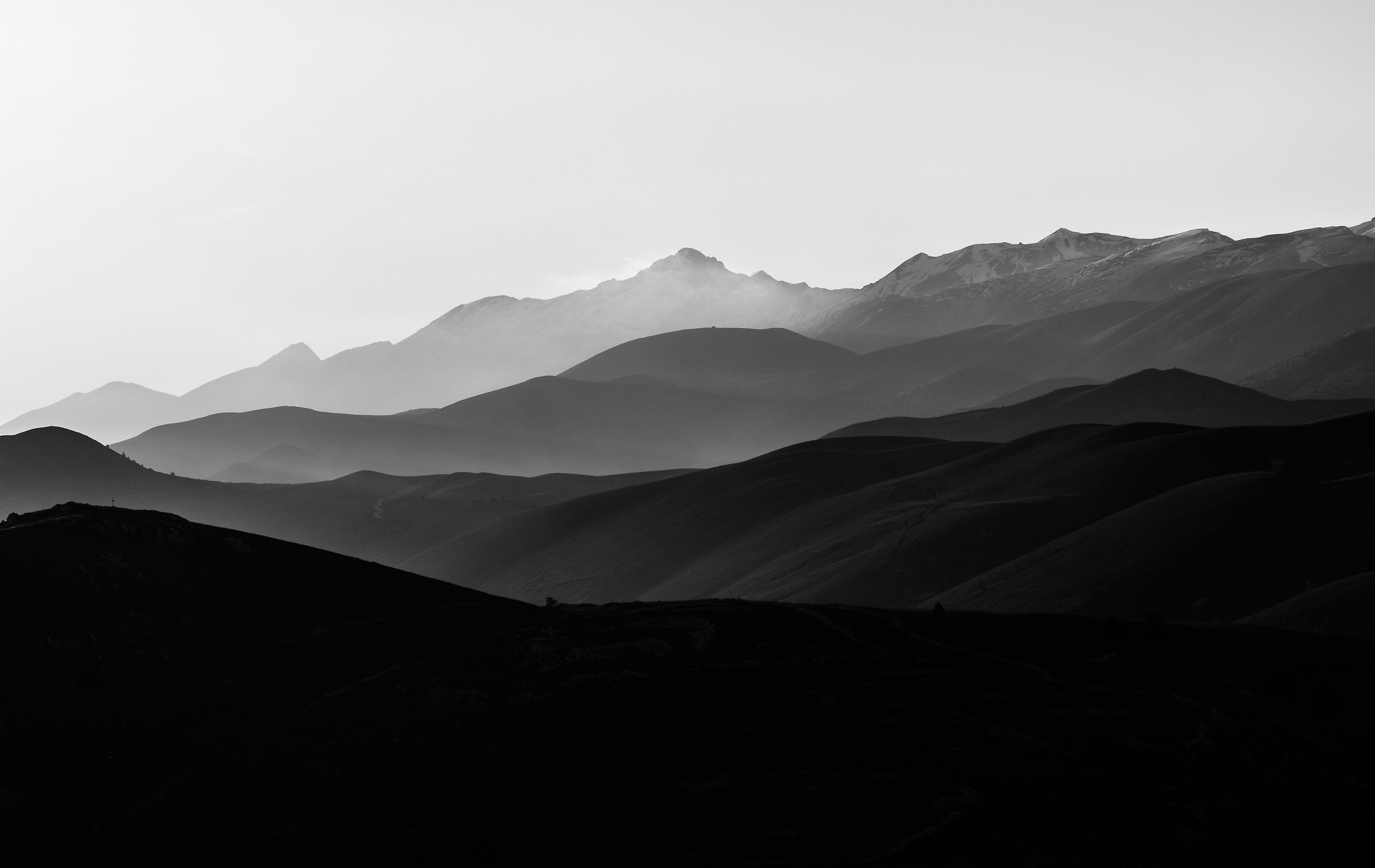 Gran Sasso in b/w