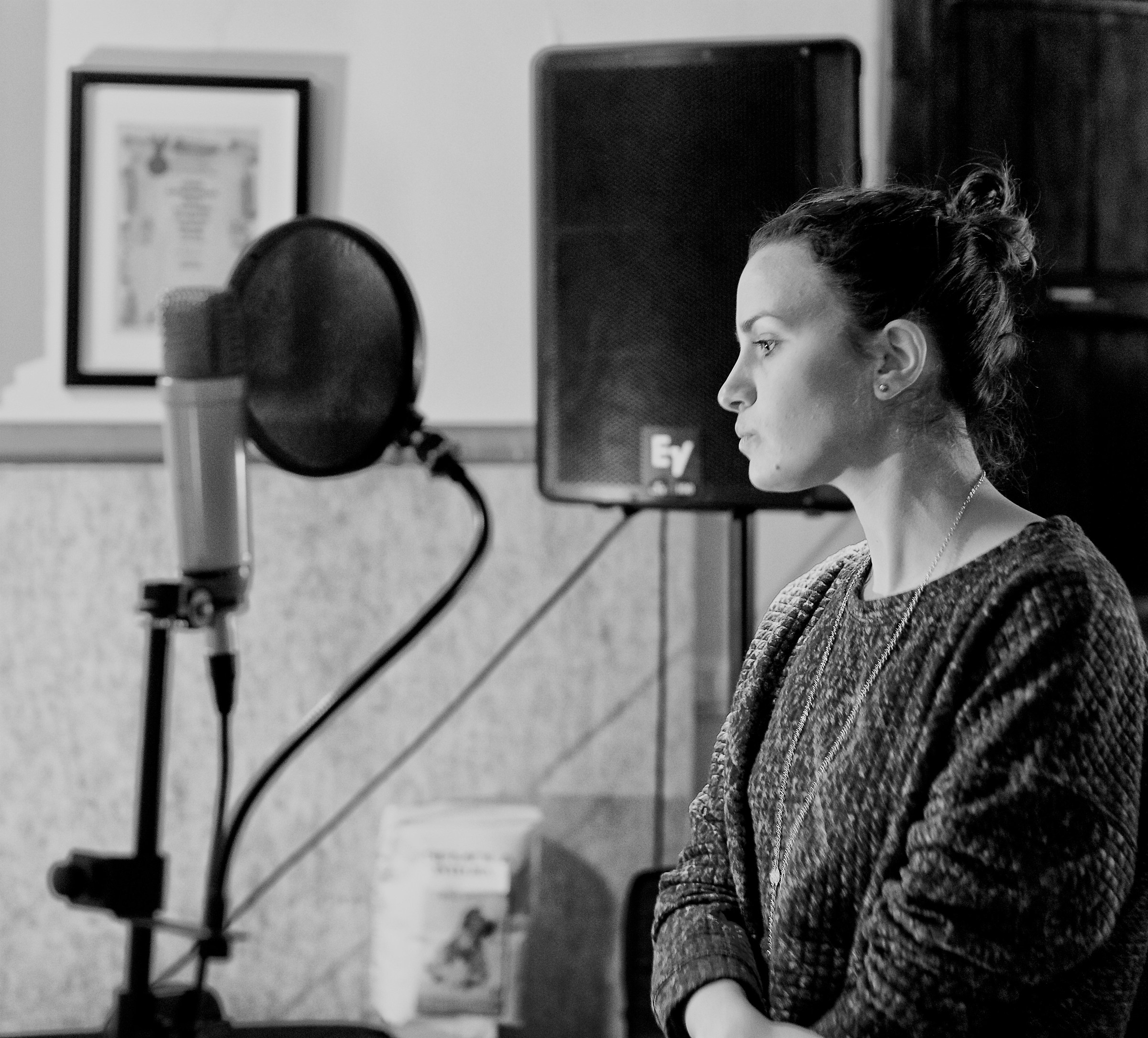 the recording session