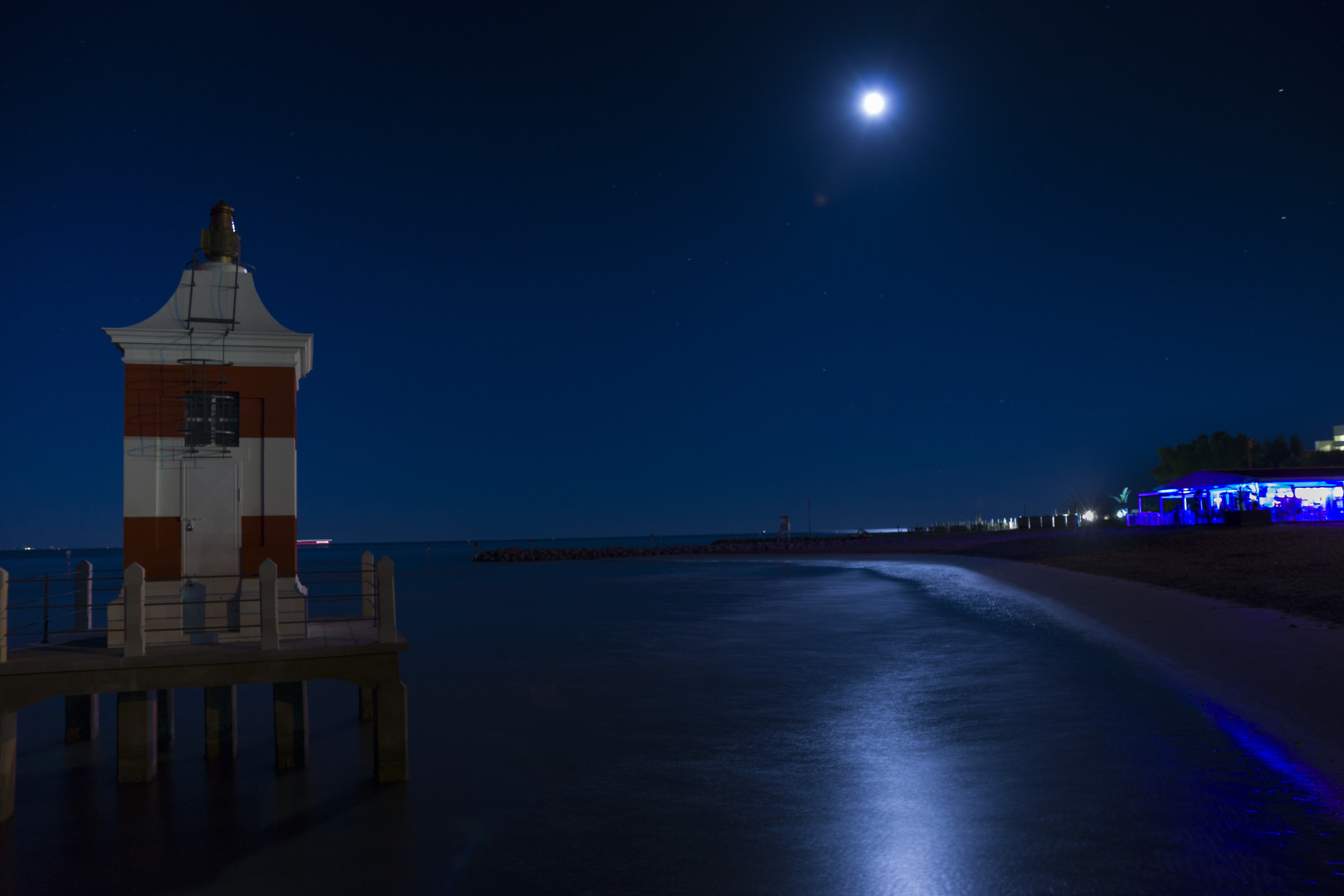 lighthouse at night