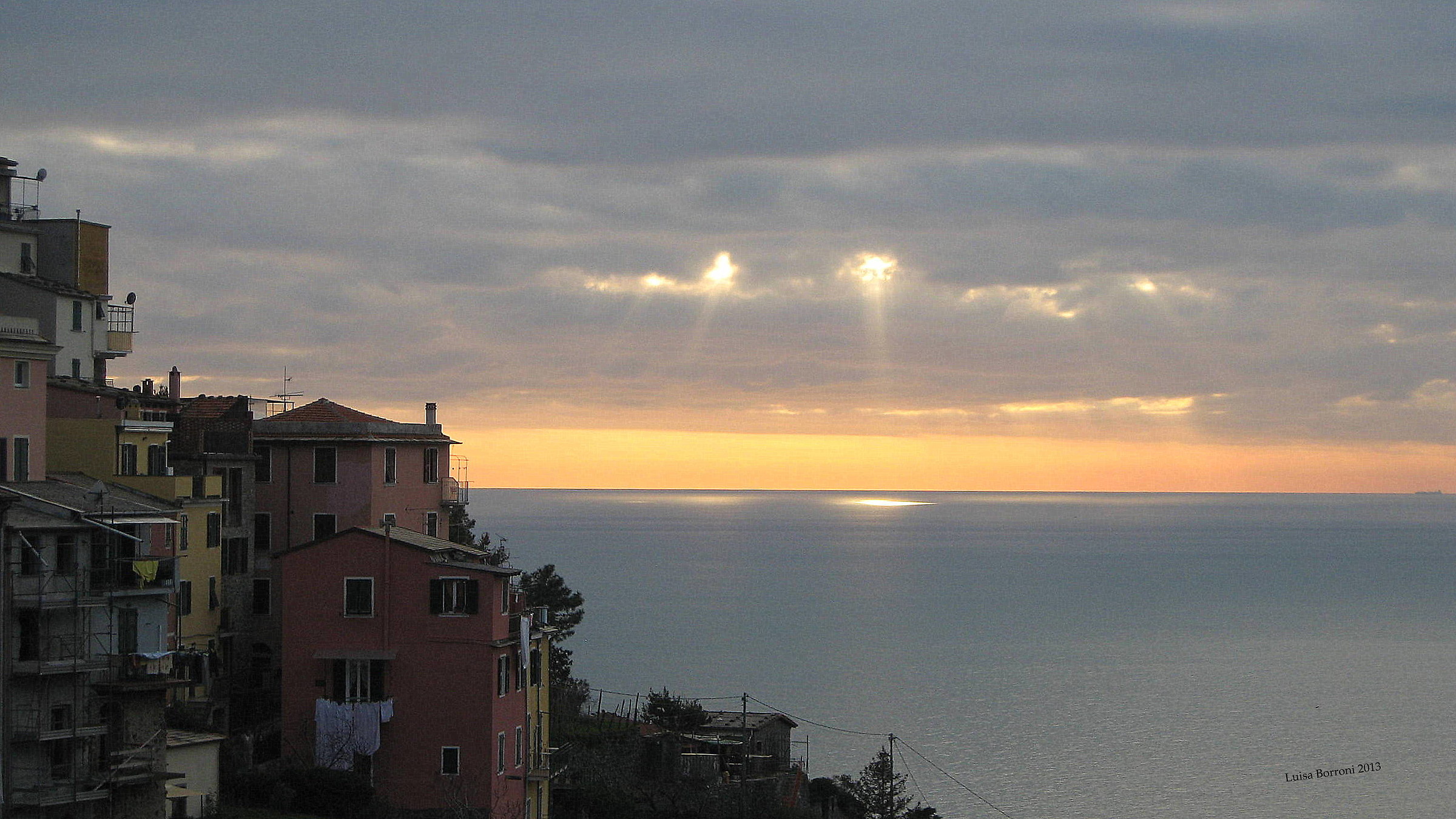 Corniglia:tramonto invernale