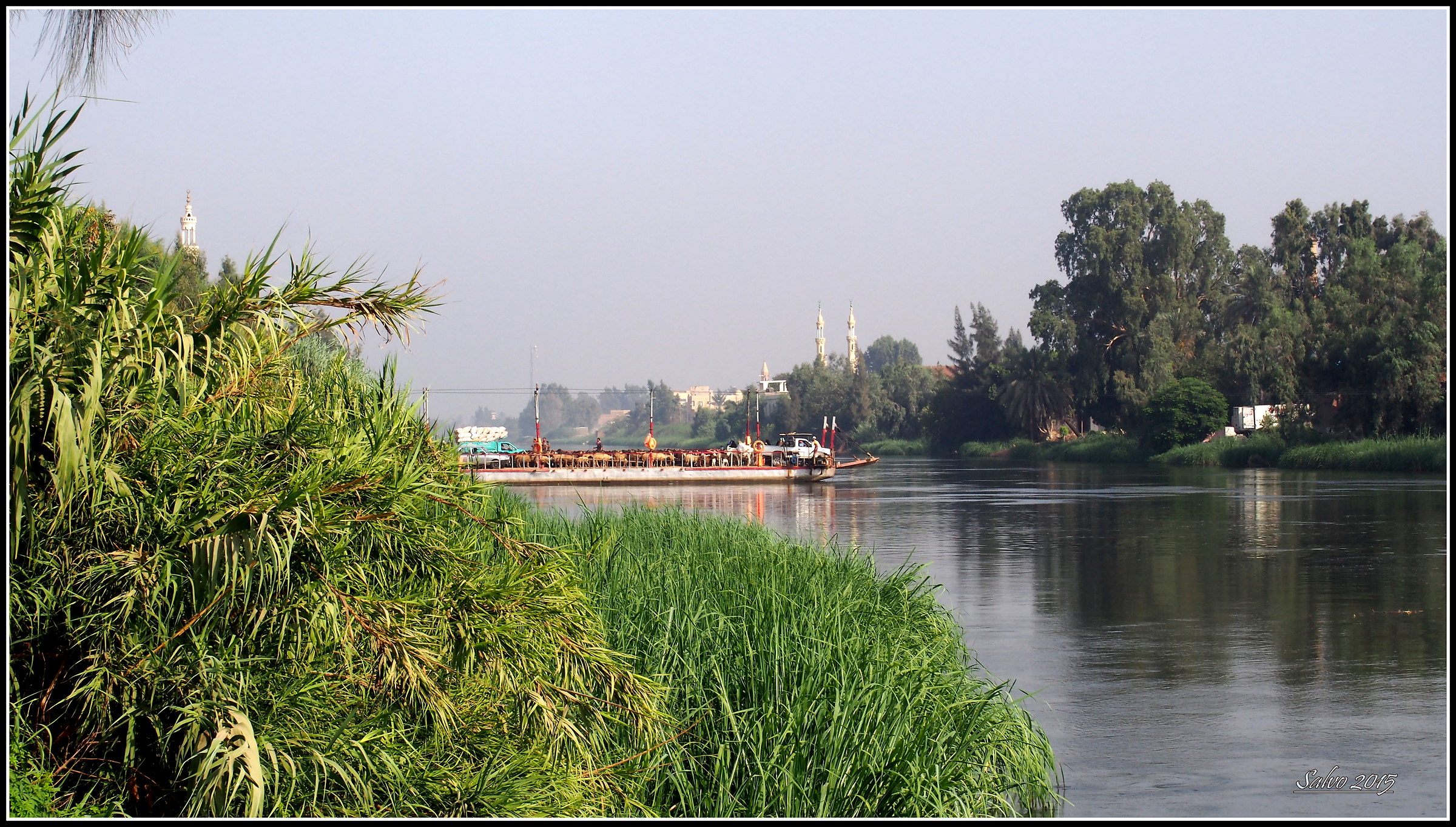 Even in their boat everyday life in Egypt