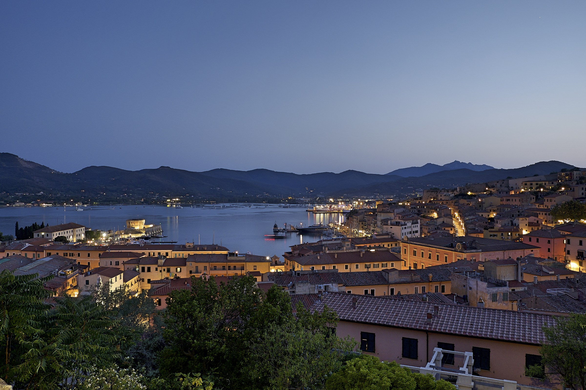 Portoferraio at dusk