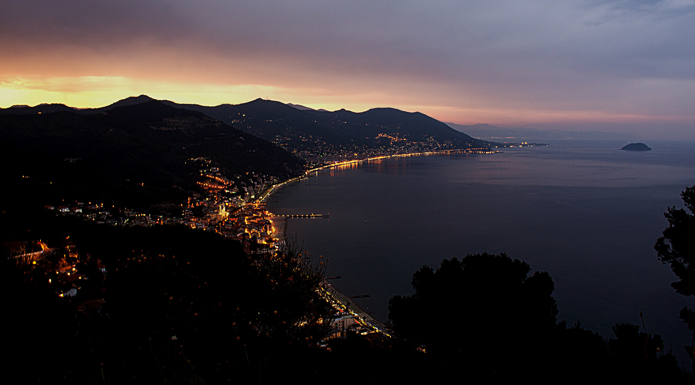 Alassio, view from Colla Micheri