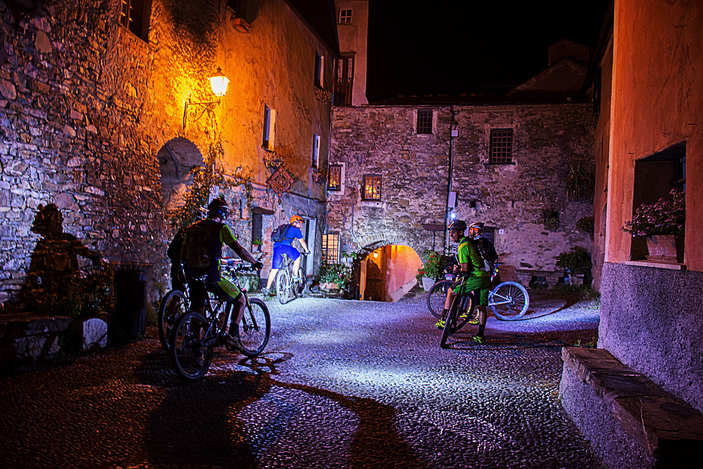 Night cyclists Colla Micheri