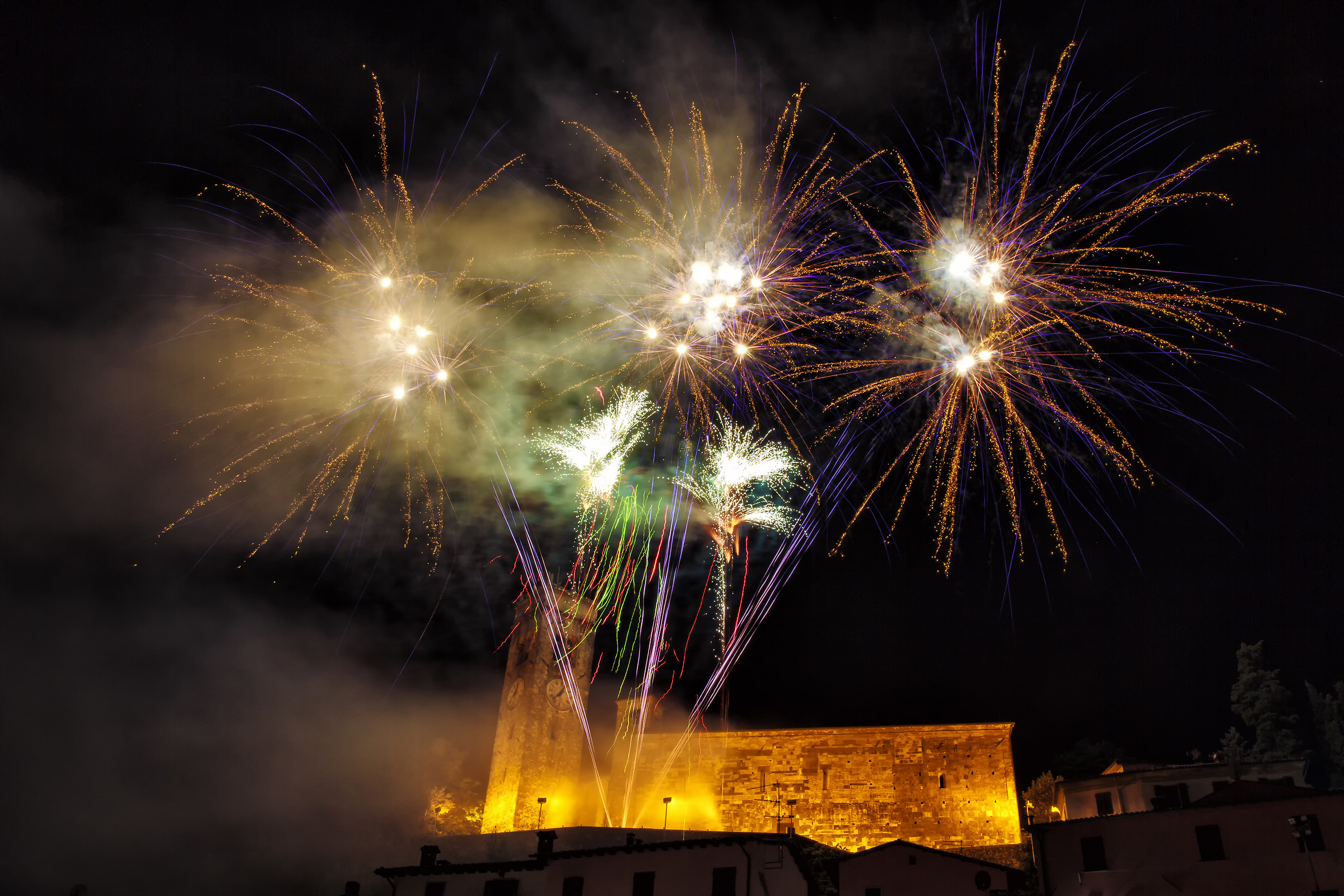 Fireworks at the Palio di Gallicano