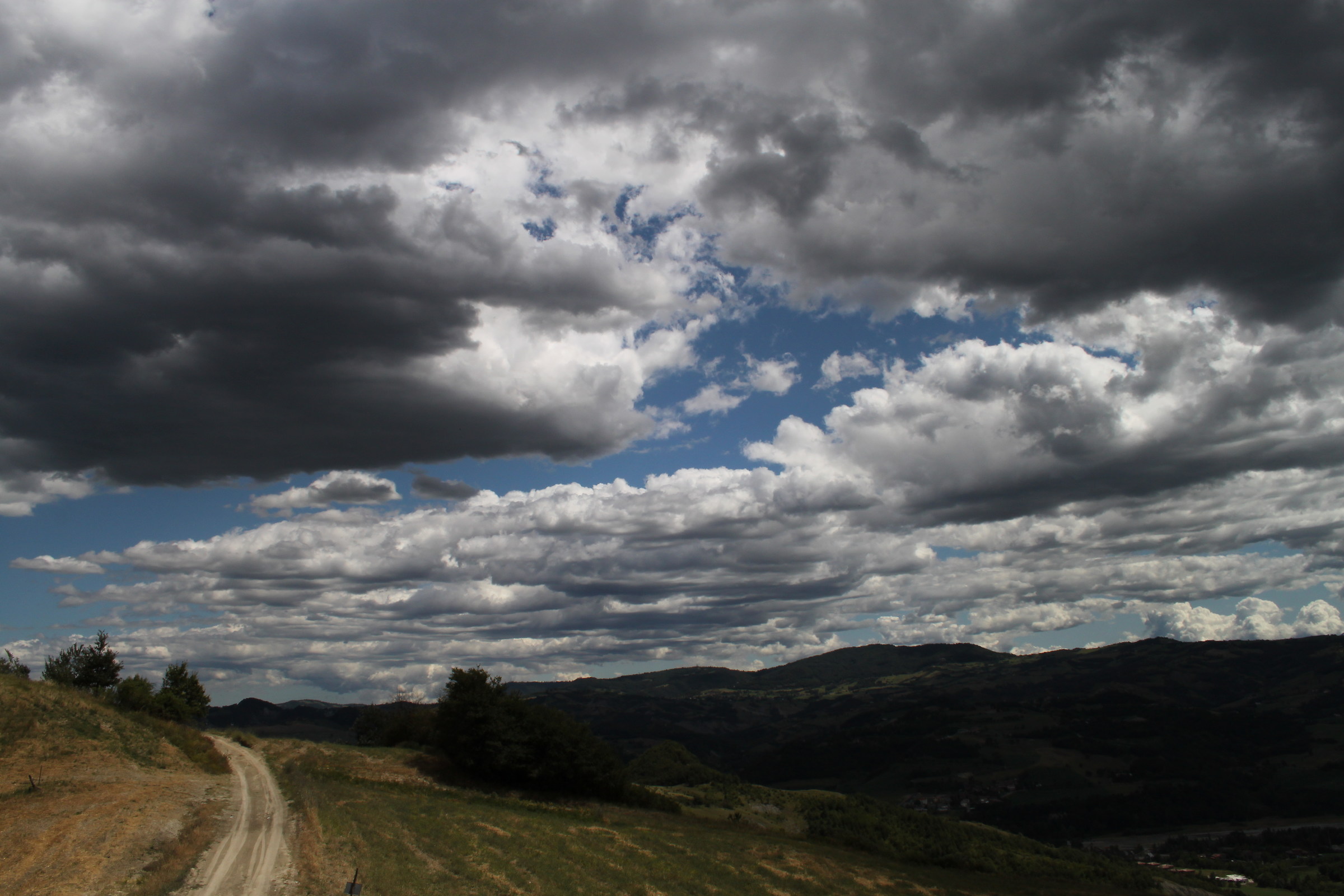 road and clouds