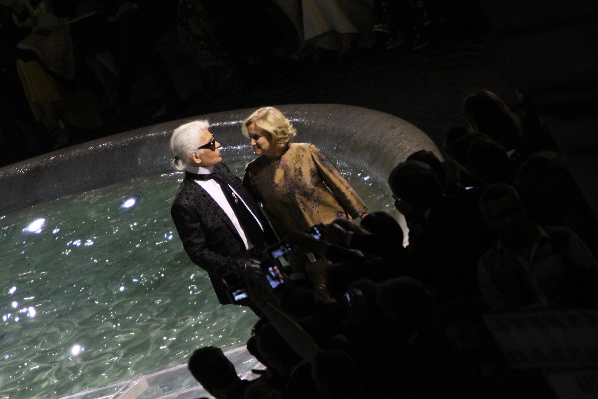 Karl Lagerfeld and Silvia Venturini Fendi