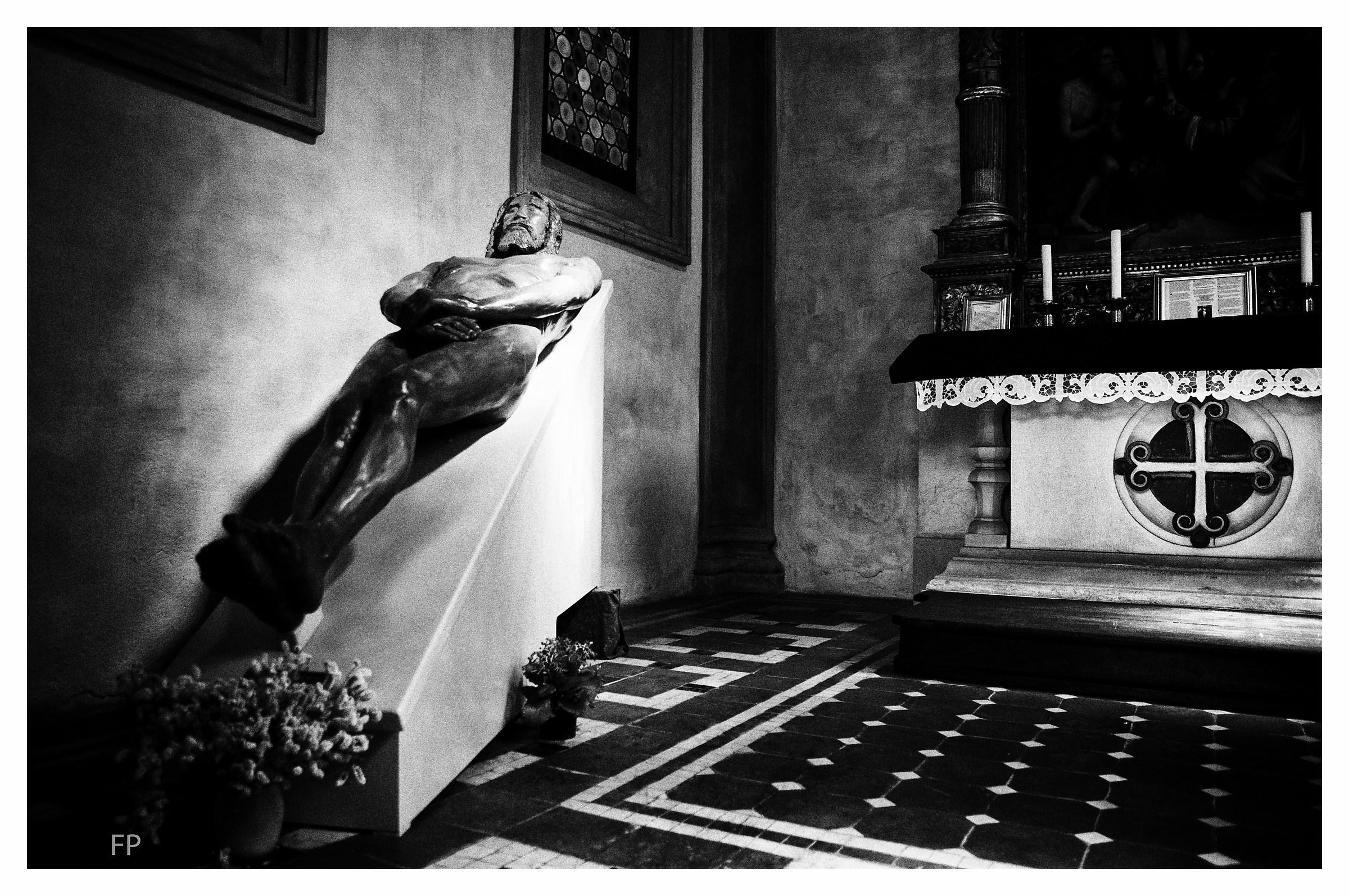 Behind the iron gate