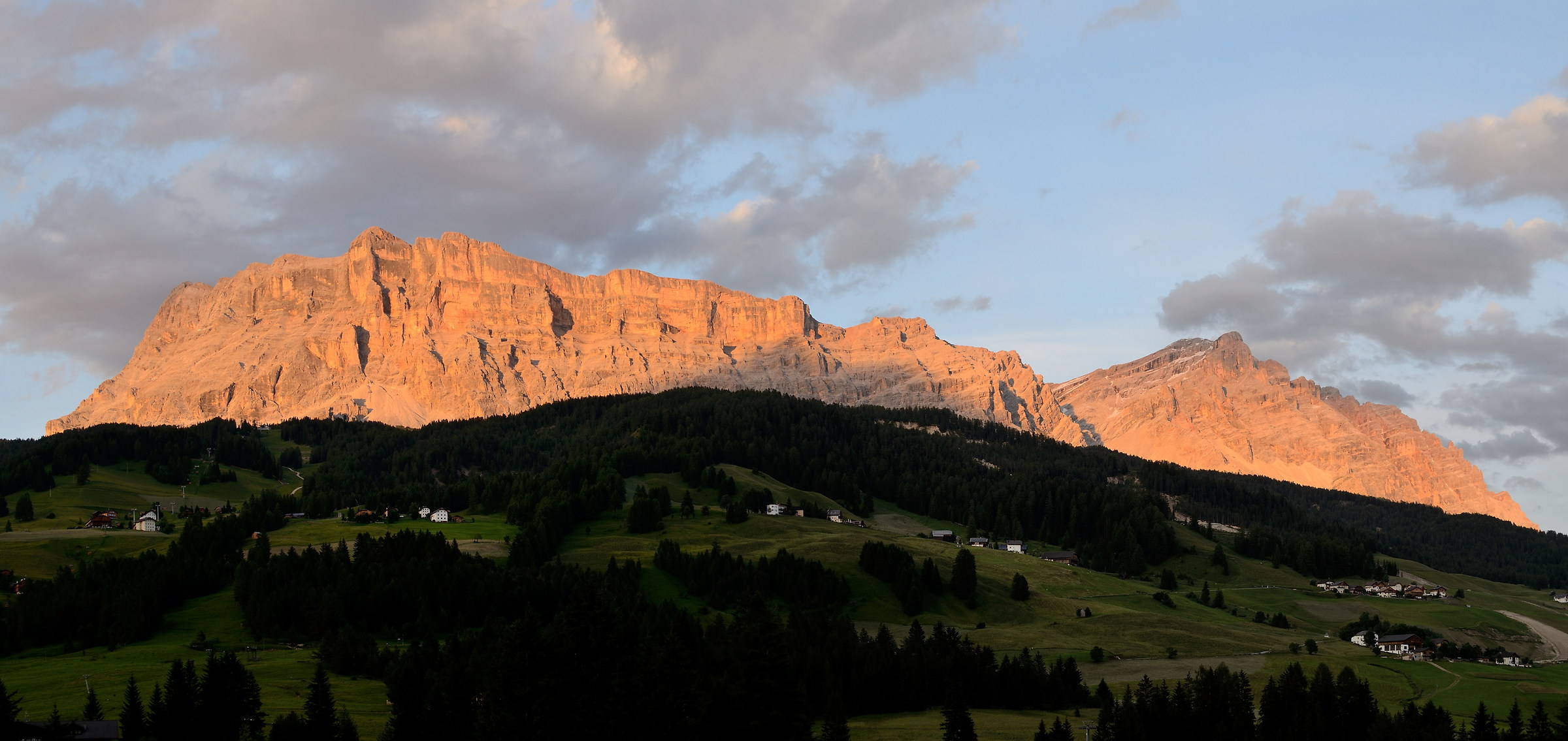 Sunset on Sass dla Crusc and Lavarela