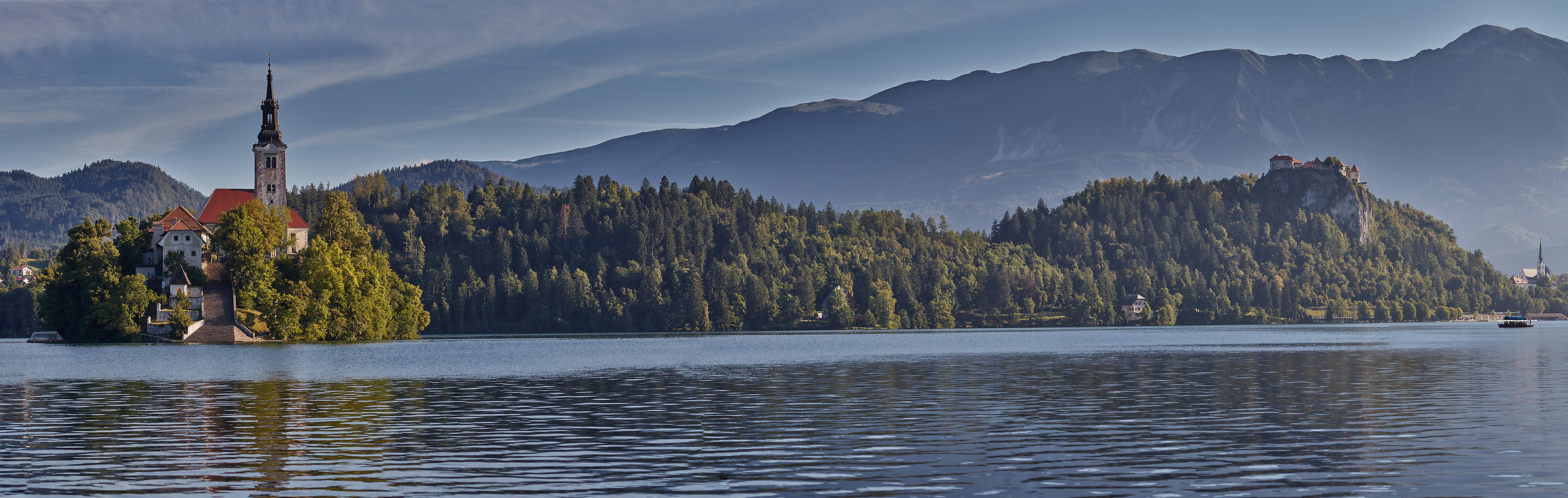 Lago di Bled - Panorama con isola e castello