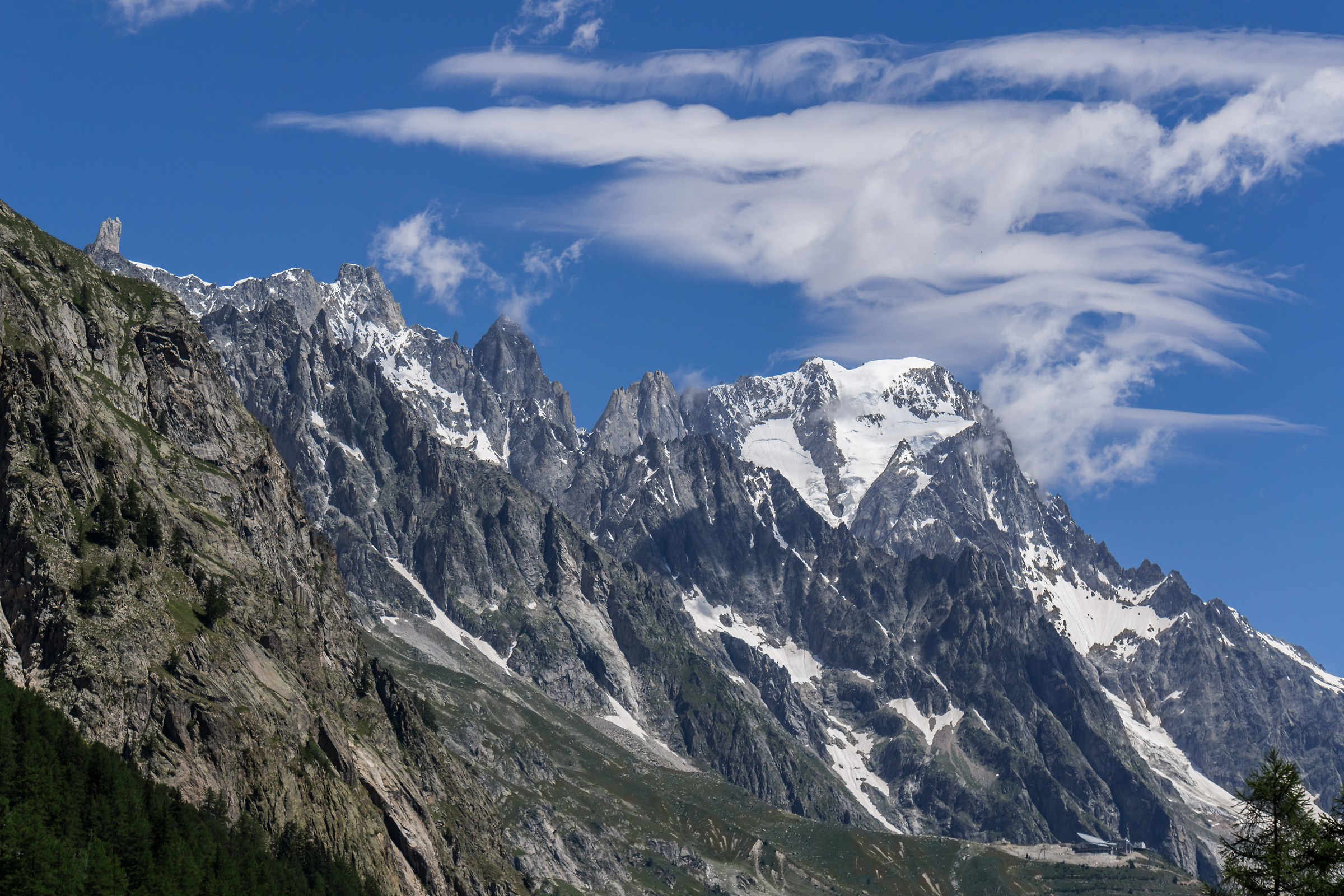 Mont Blanc seen from Val Veny - 2