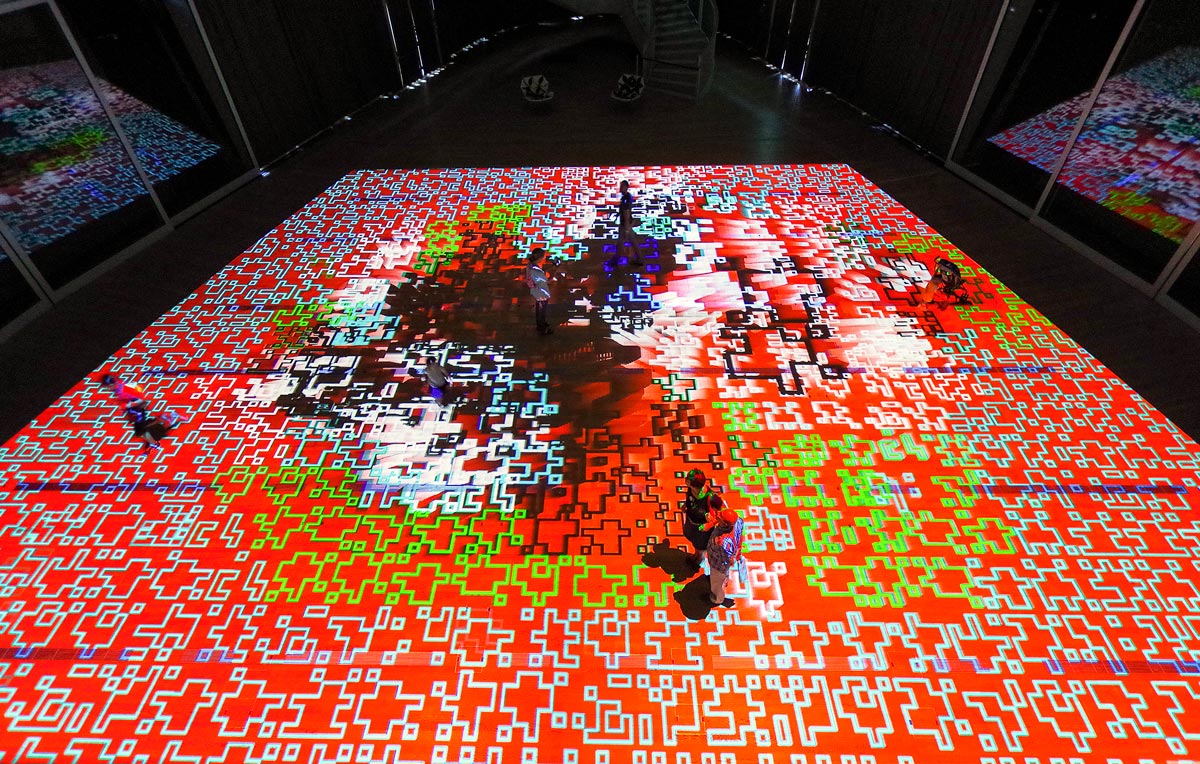 Onde Pixel 2 di Miguel Chevalier