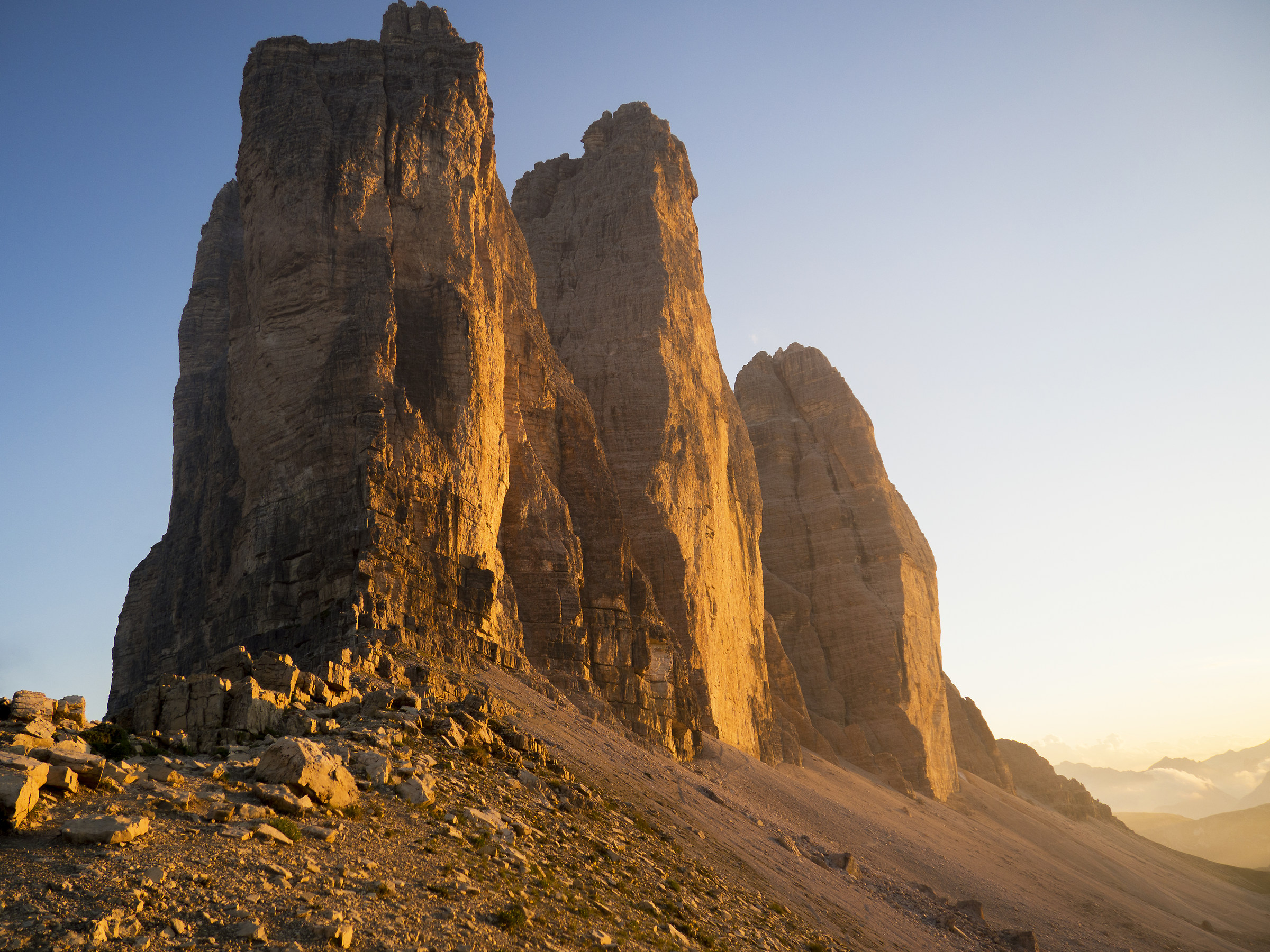 Le tre cime prendono fuoco