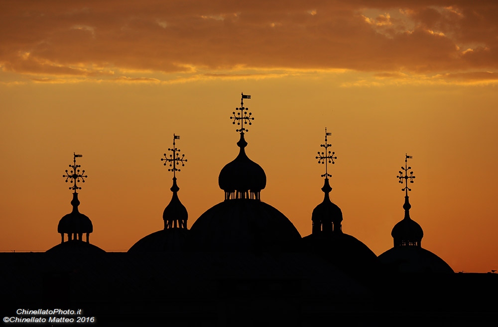 Domes of San Marco at sunset