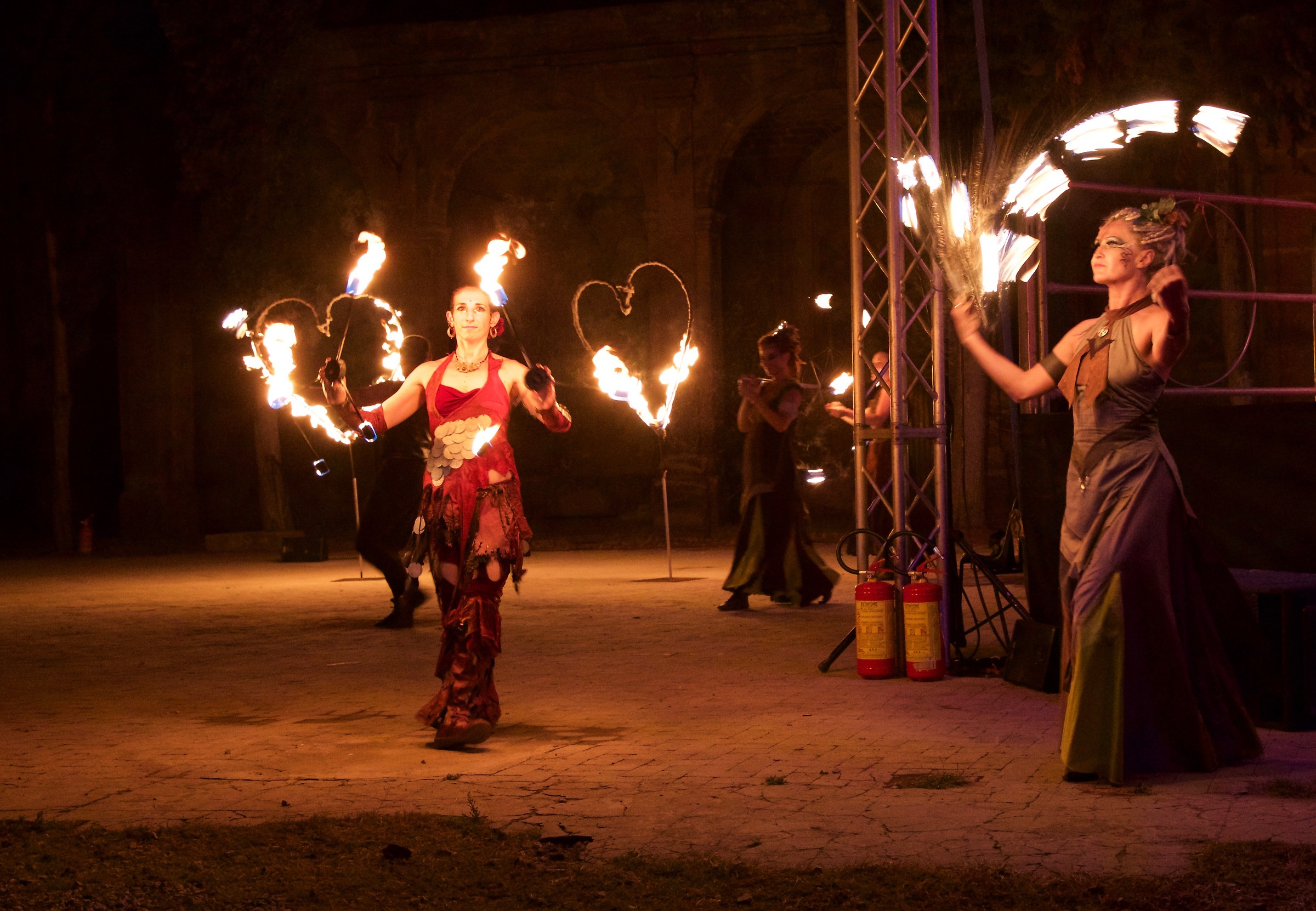 The parade of flames