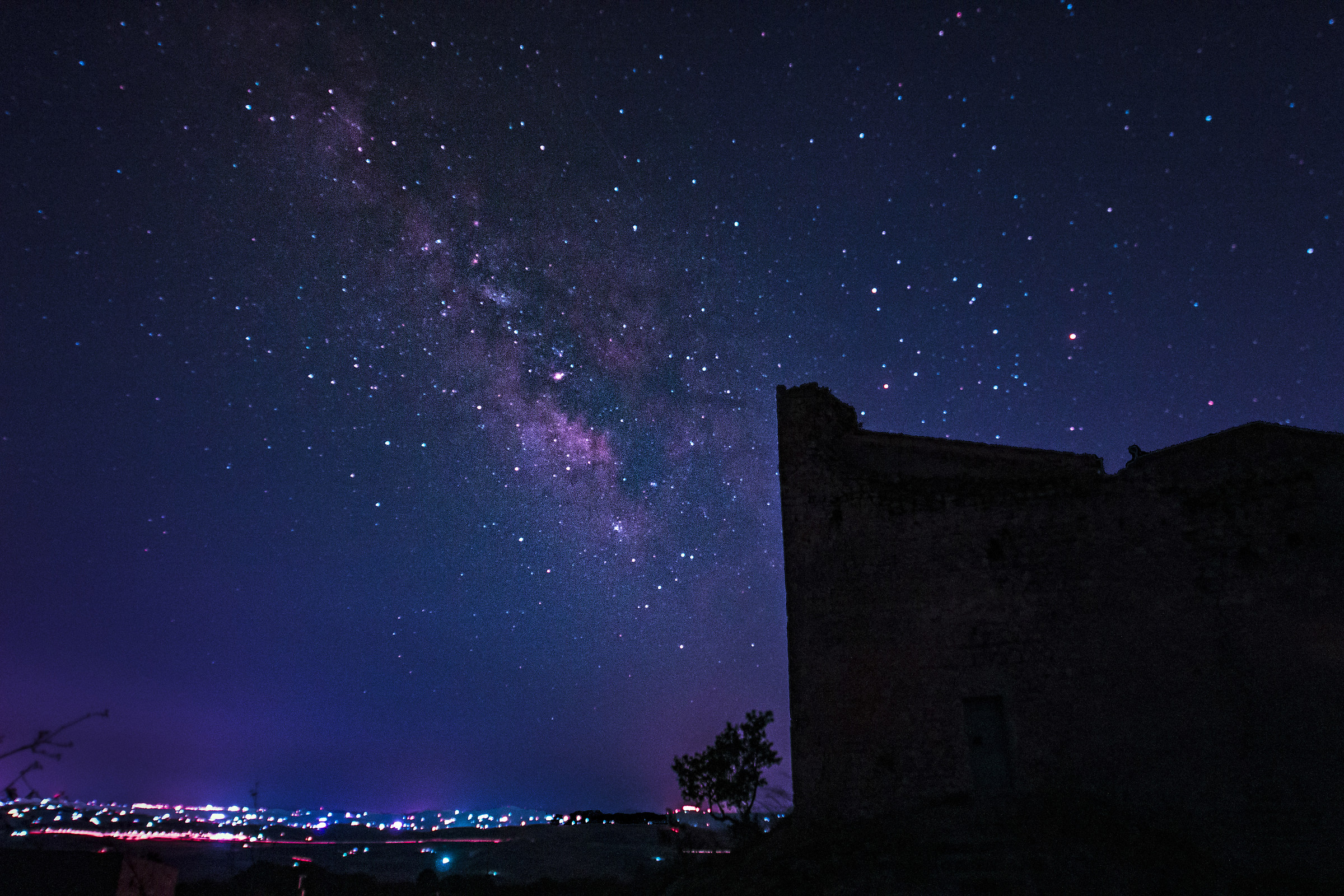Milky Way behind the Castle
