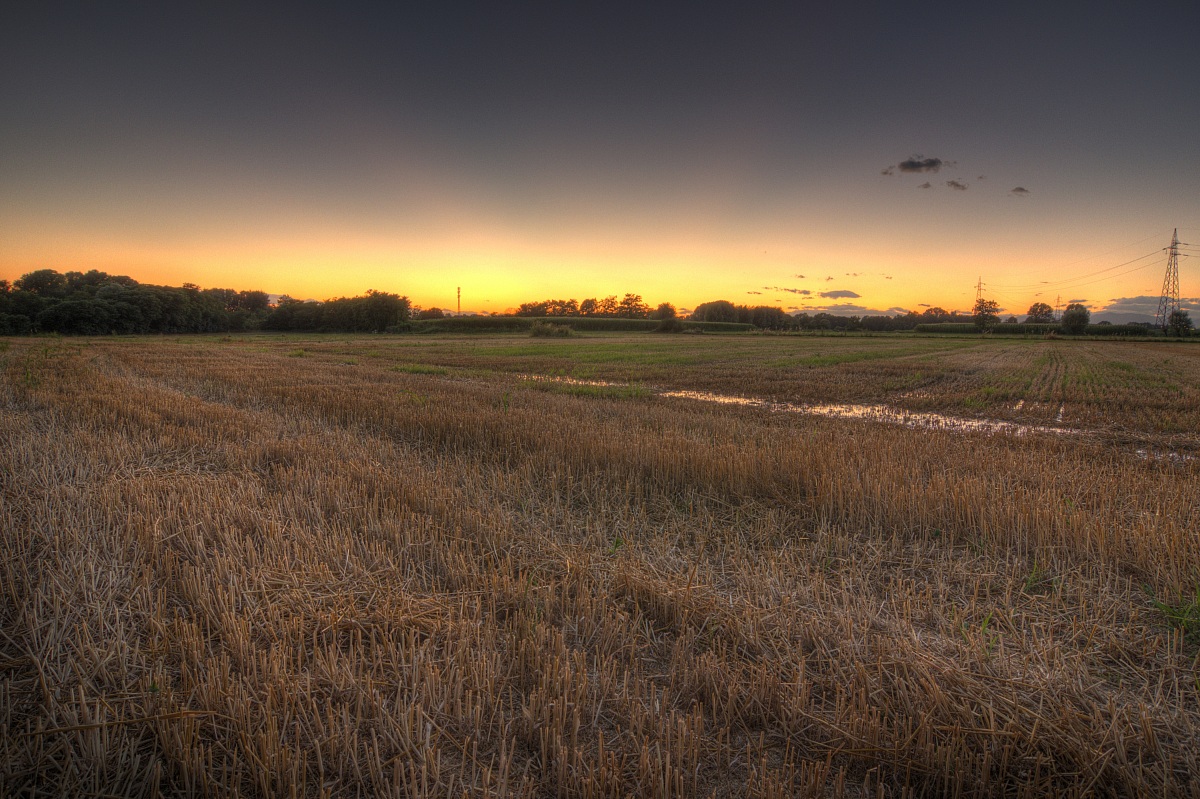 Tramonto in campagna