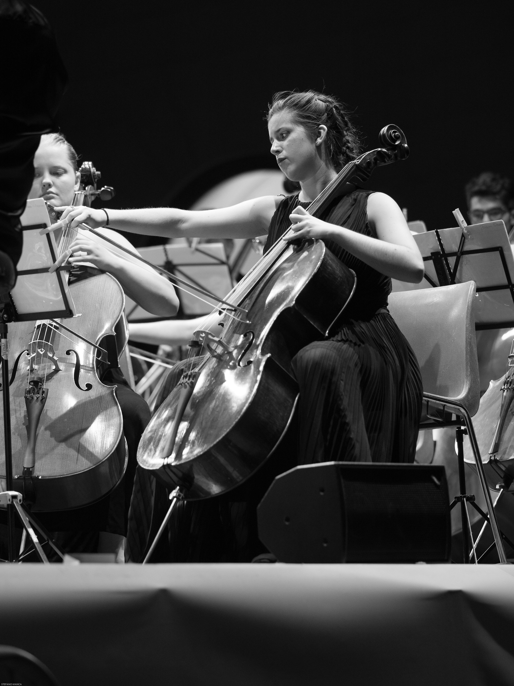 il braccio che muove l'arco che fa vibrare