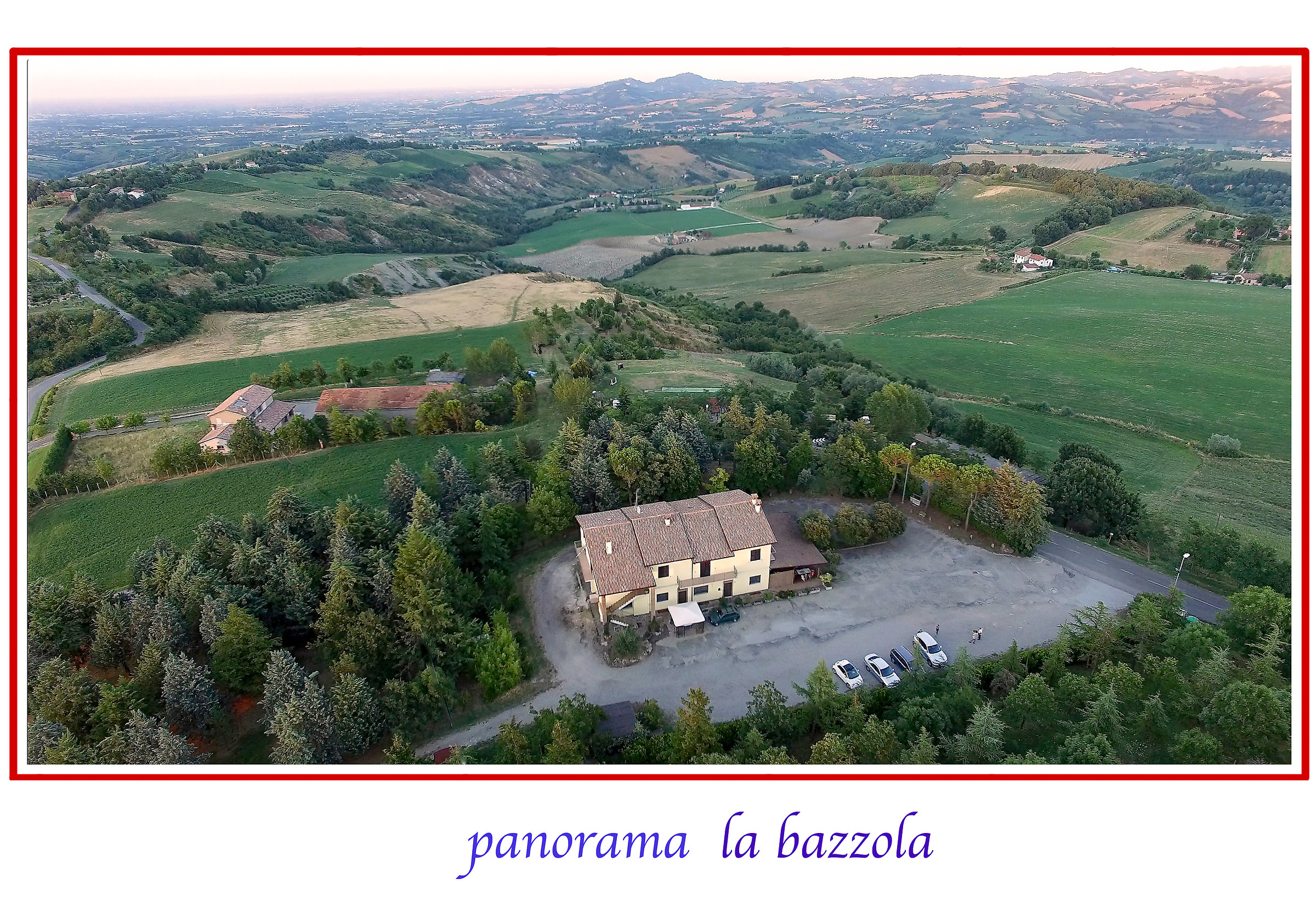panorama from the restaurant bazzola .. with drone