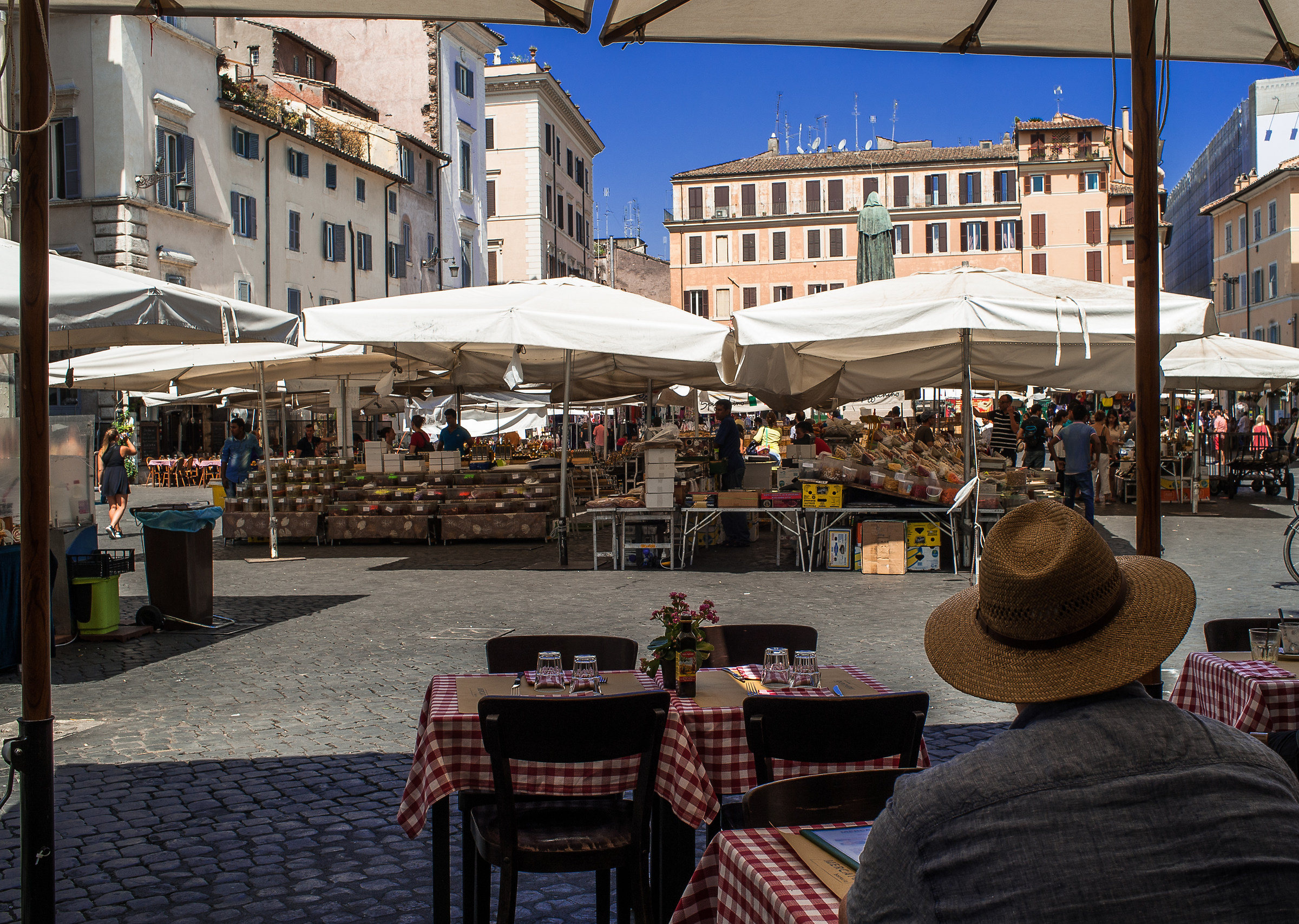 Roma-IL "Teatro" di Campo dé Fiori