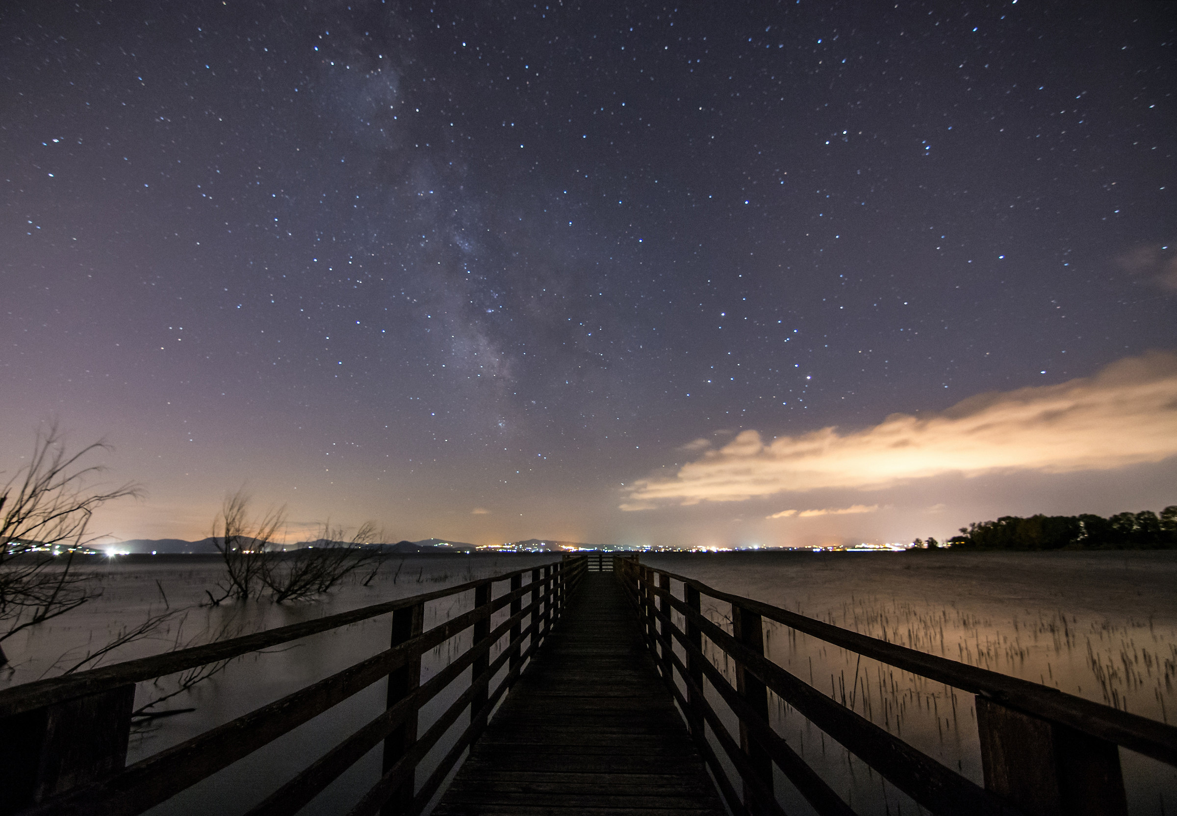 Prova milky way sul vecchio pontile