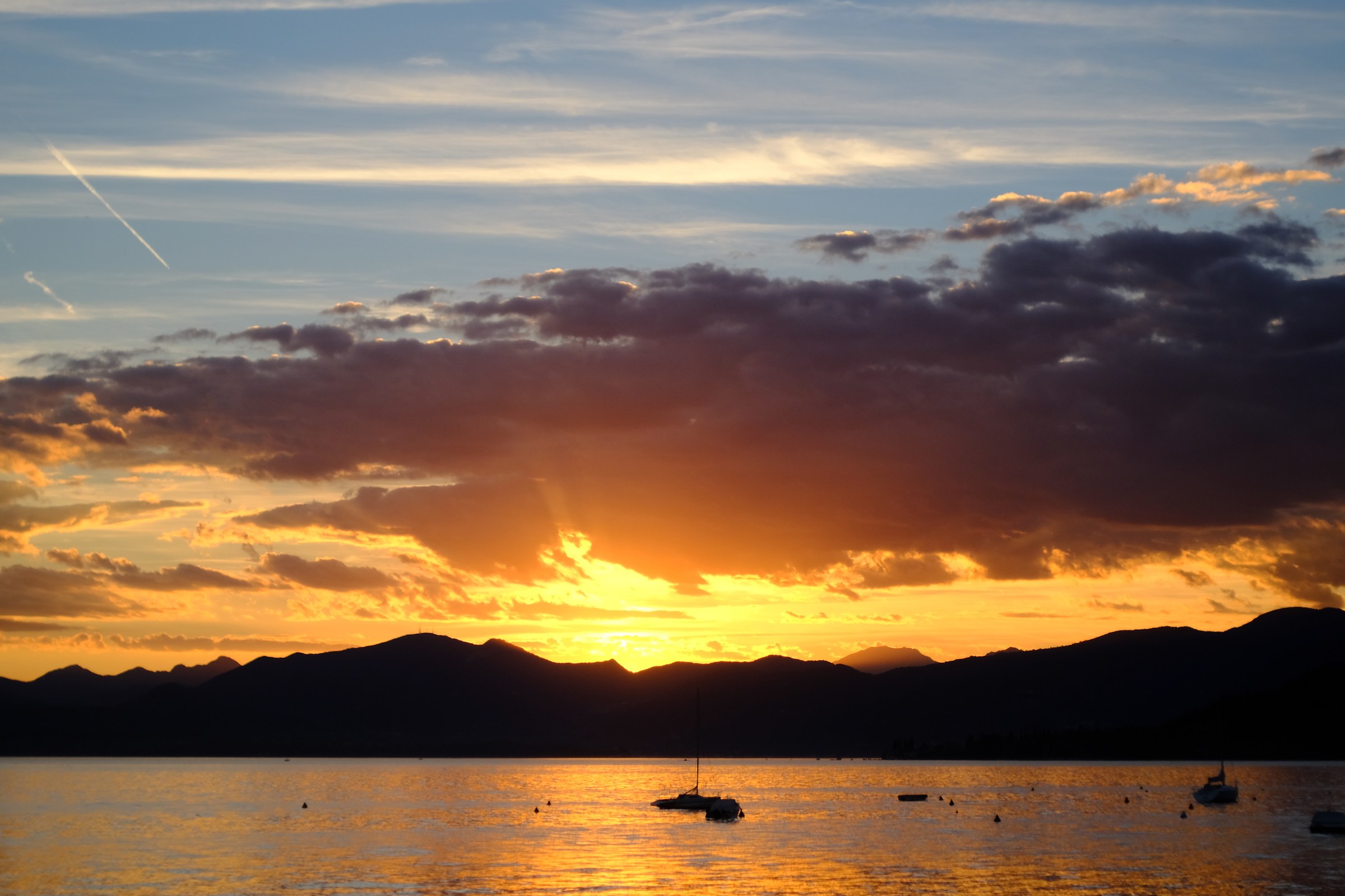 Tramonto dal ristorante il Relax a Bardolino