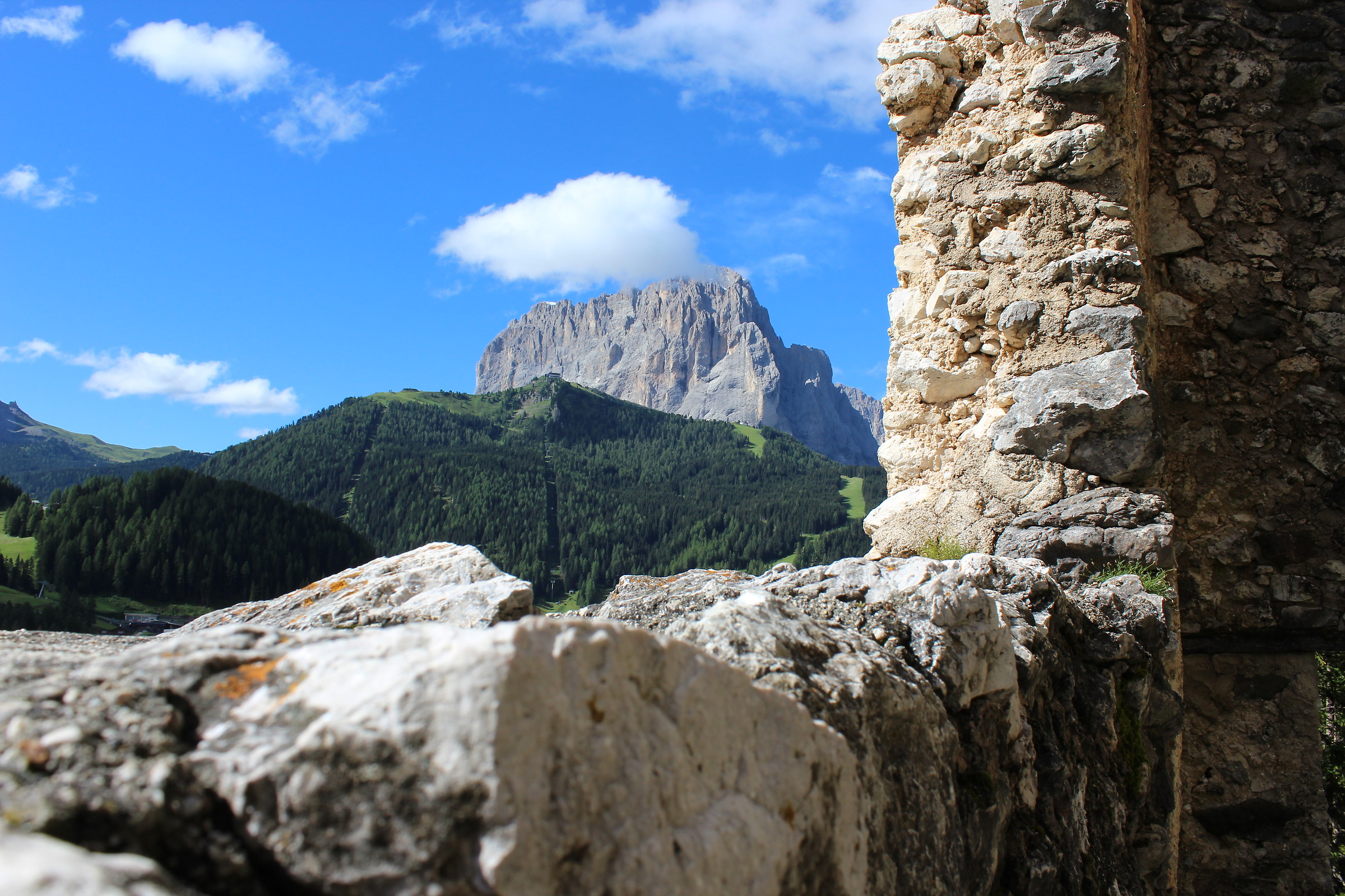 Sassolungo from Castel Wolkestein