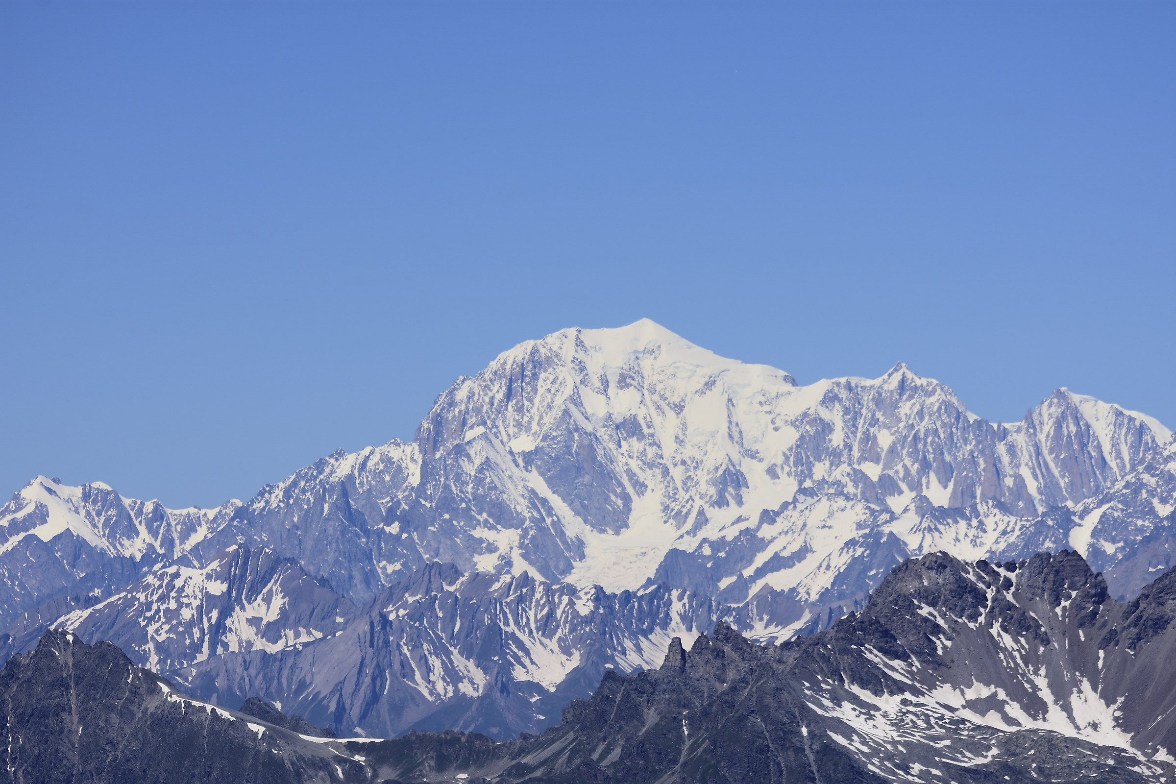 from the top of Mont Blanc Gray Head