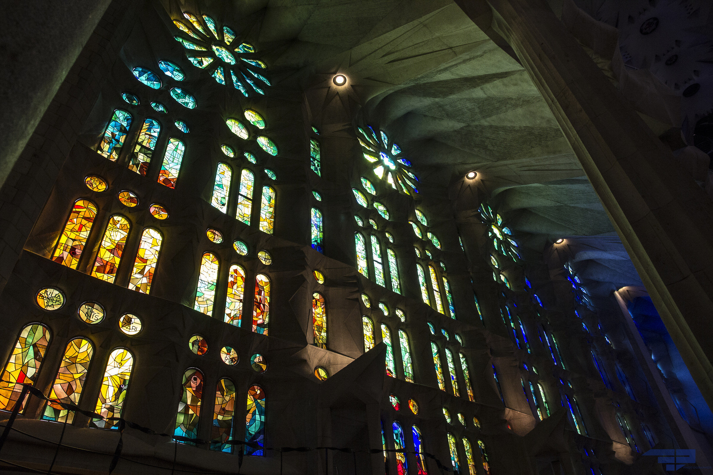 Giochi di luce nella Sagrada Familia