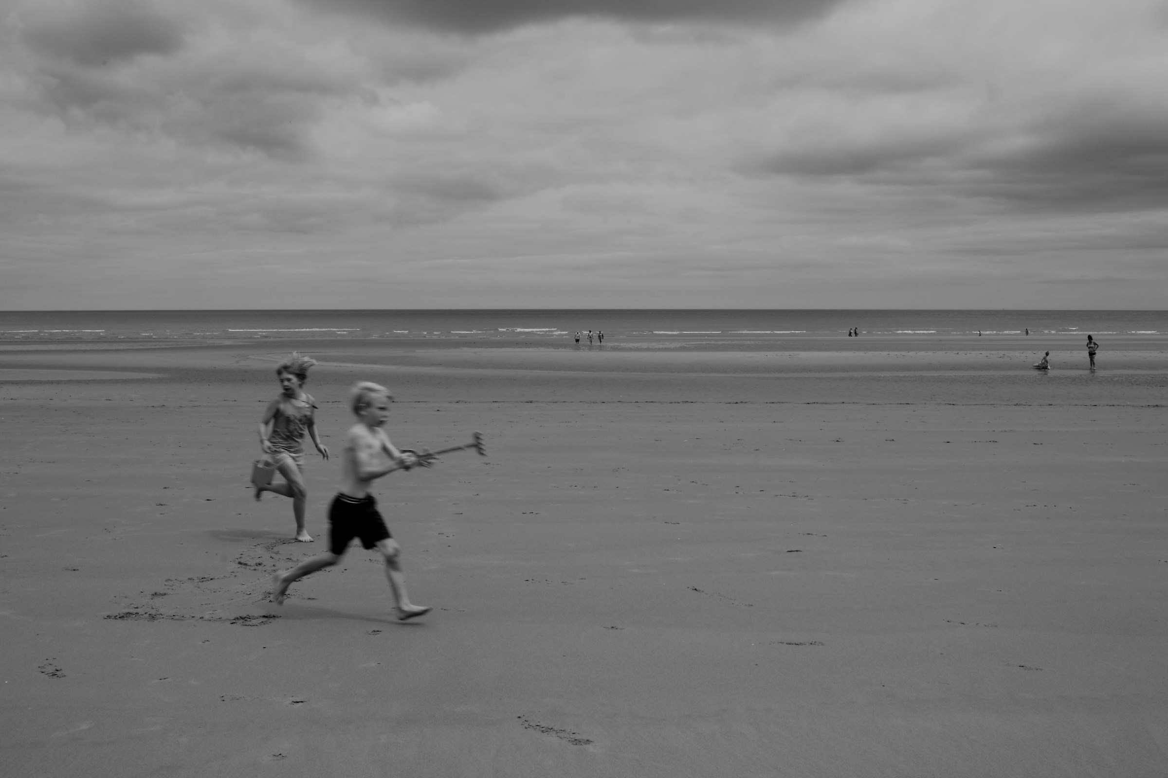 Children at Omaha Beach