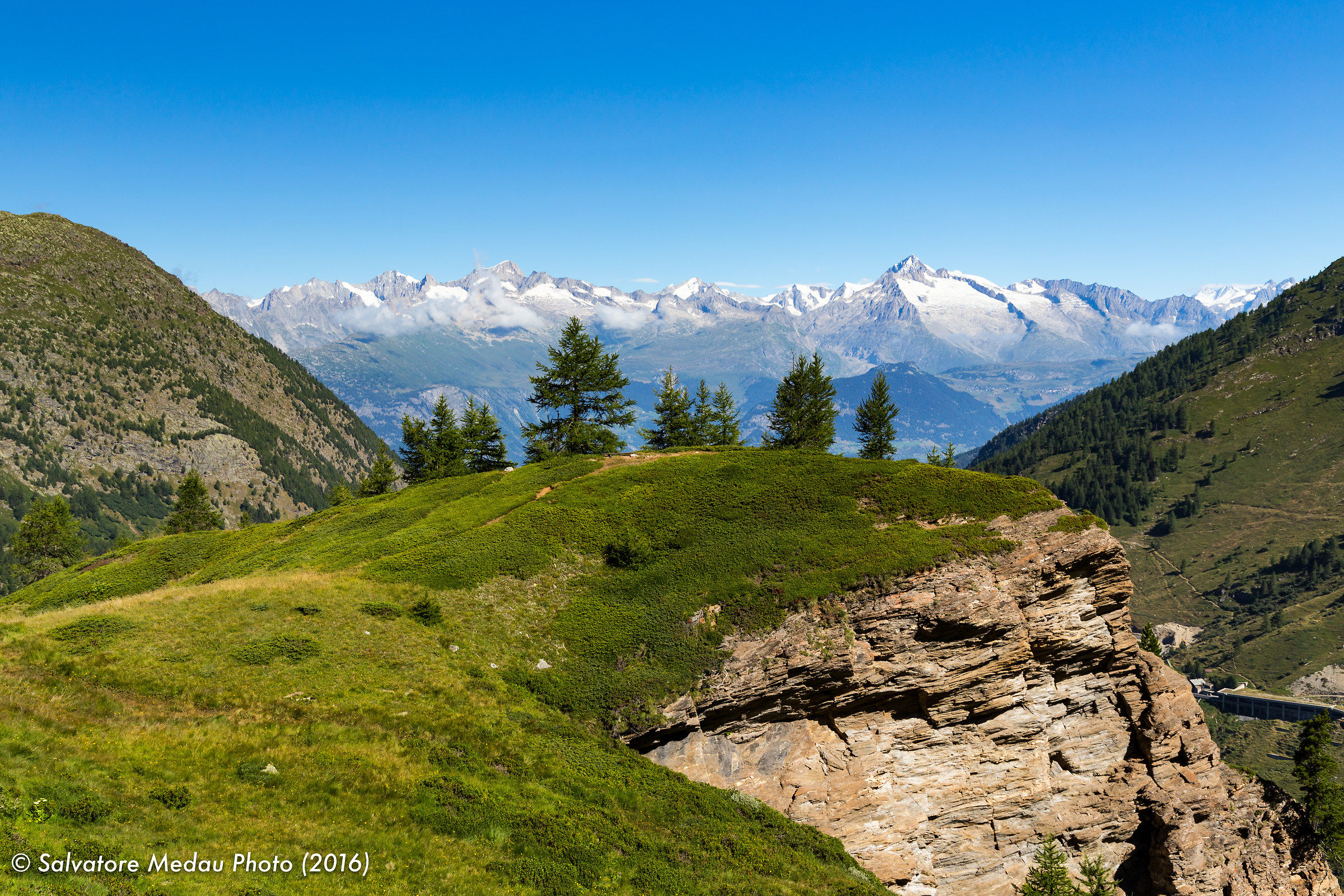 Simplon Pass, View of the Aletsch glacier