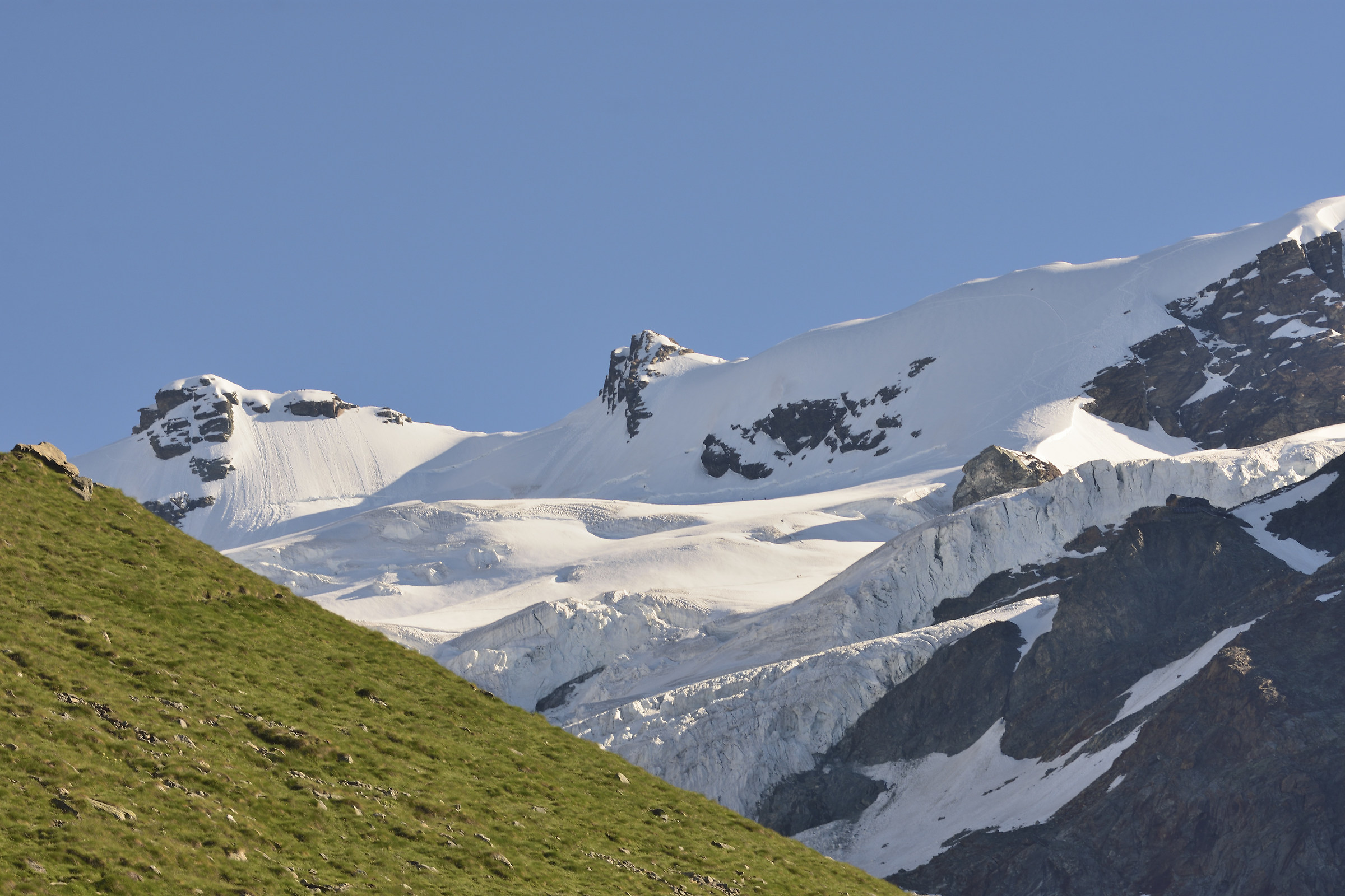 the light begins to illuminate the Verra Glacier