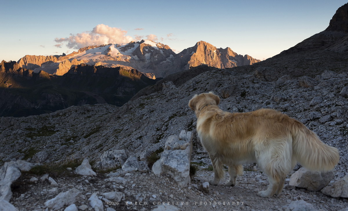 sunset on the Marmolada