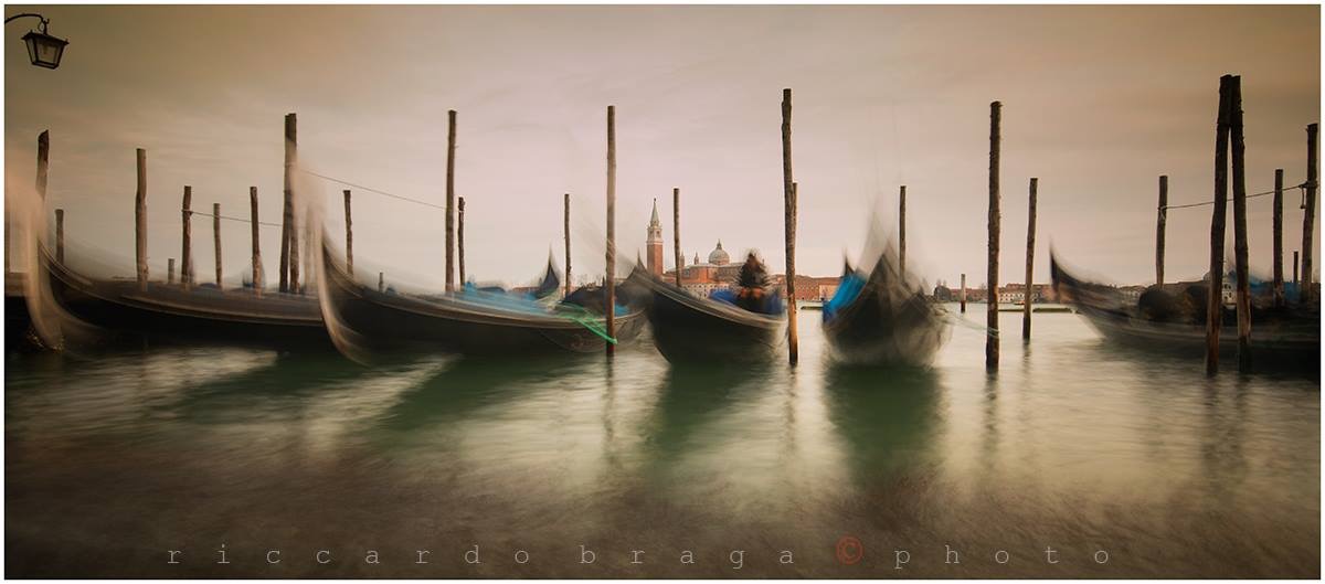 Gondolas in the Grand Canal
