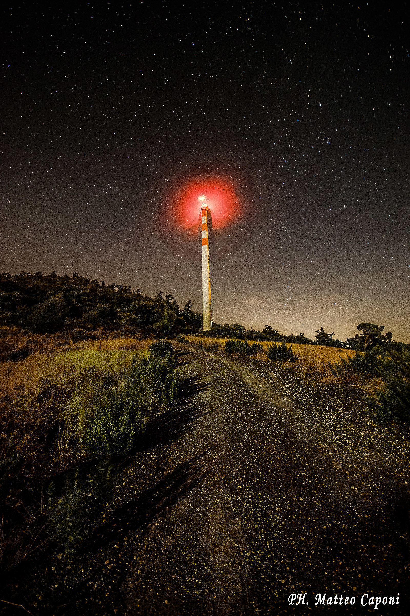 Under the starry sky
